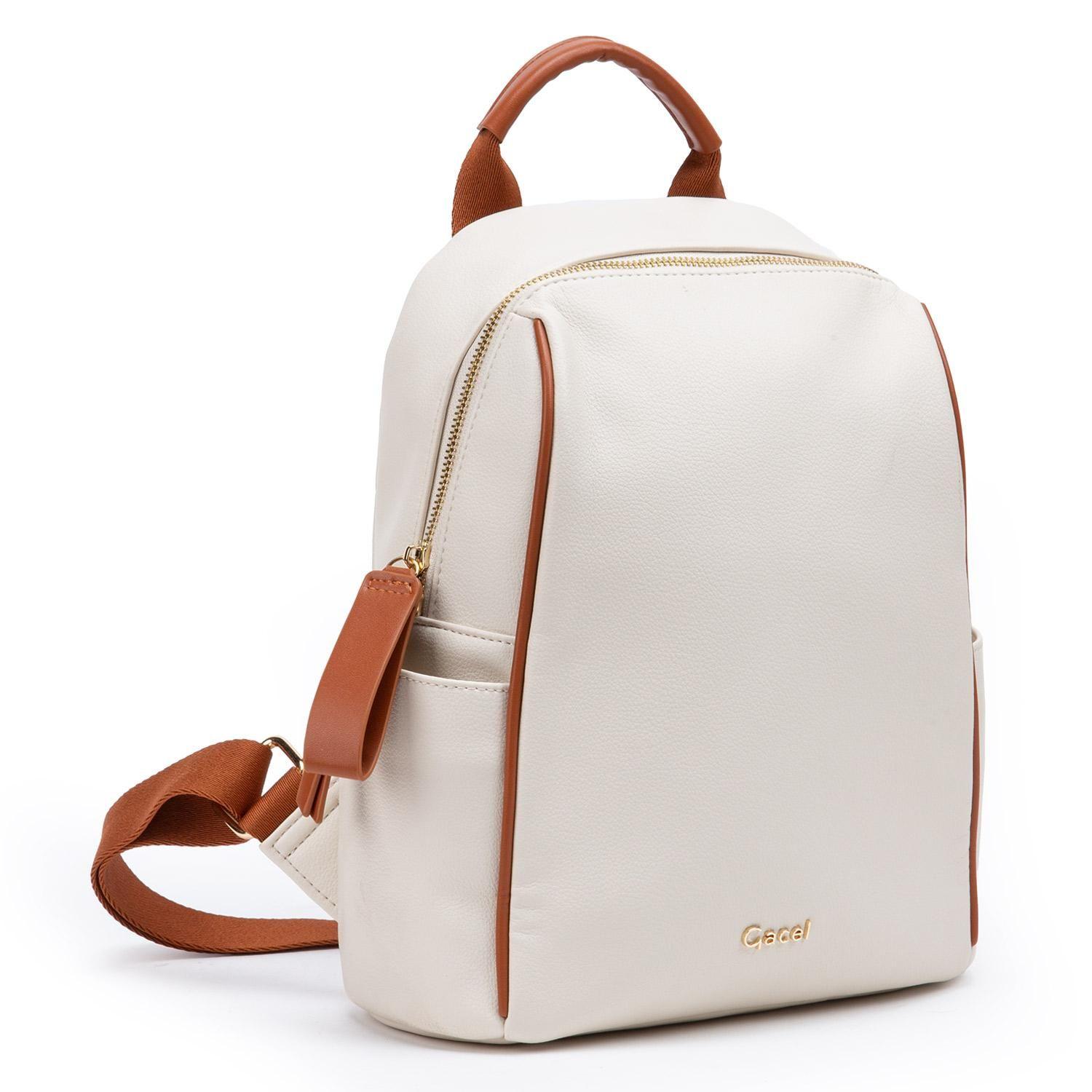 Mochila  Moch Grand  Gacel  Off White  Car3256-2