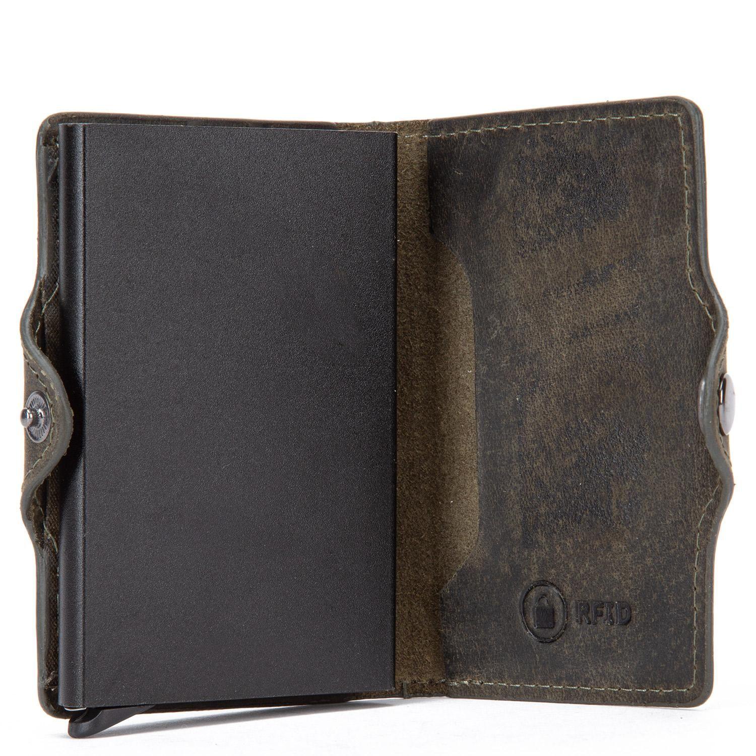 Billetera  Tarje Meta  Guante  Olivo  Bi471-2