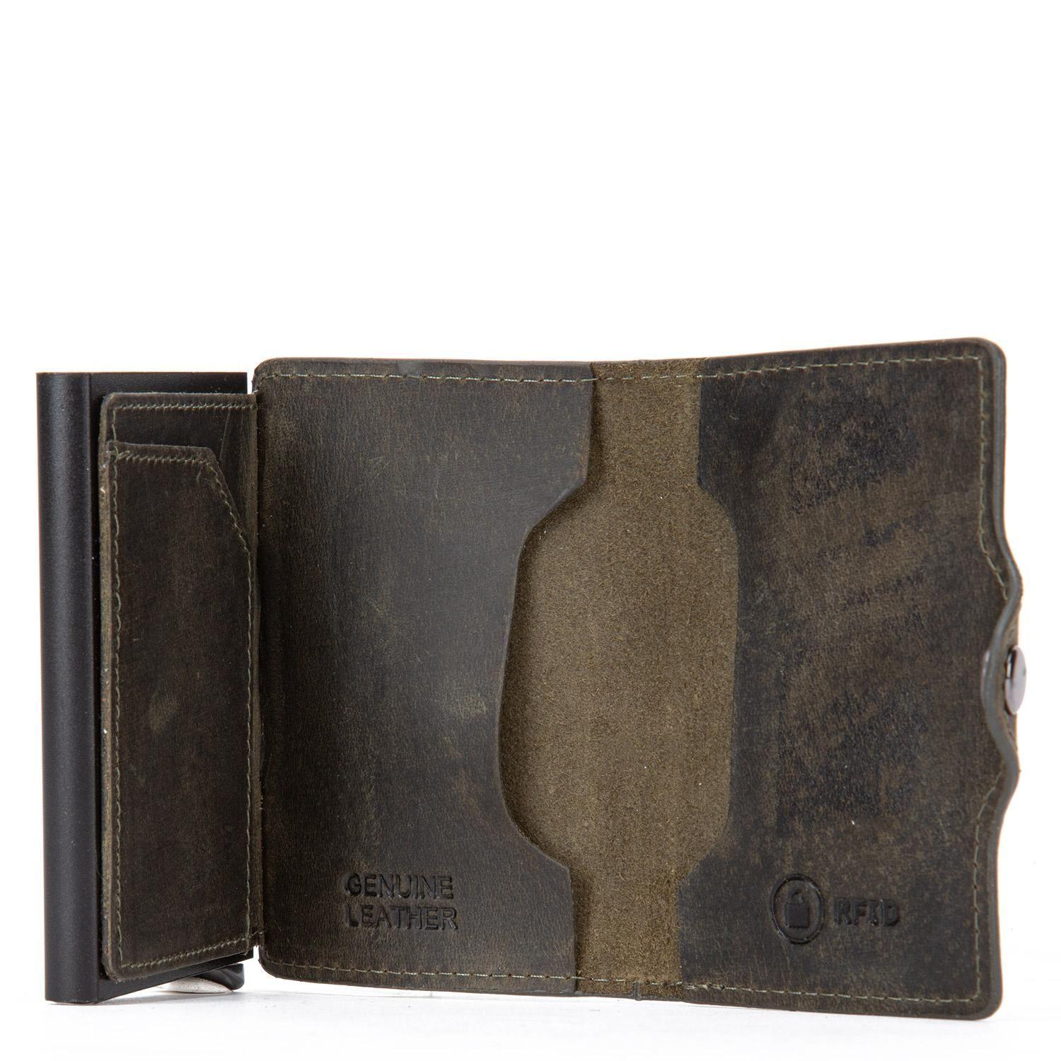 Billetera  Tarje Meta  Guante  Olivo  Bi471-3