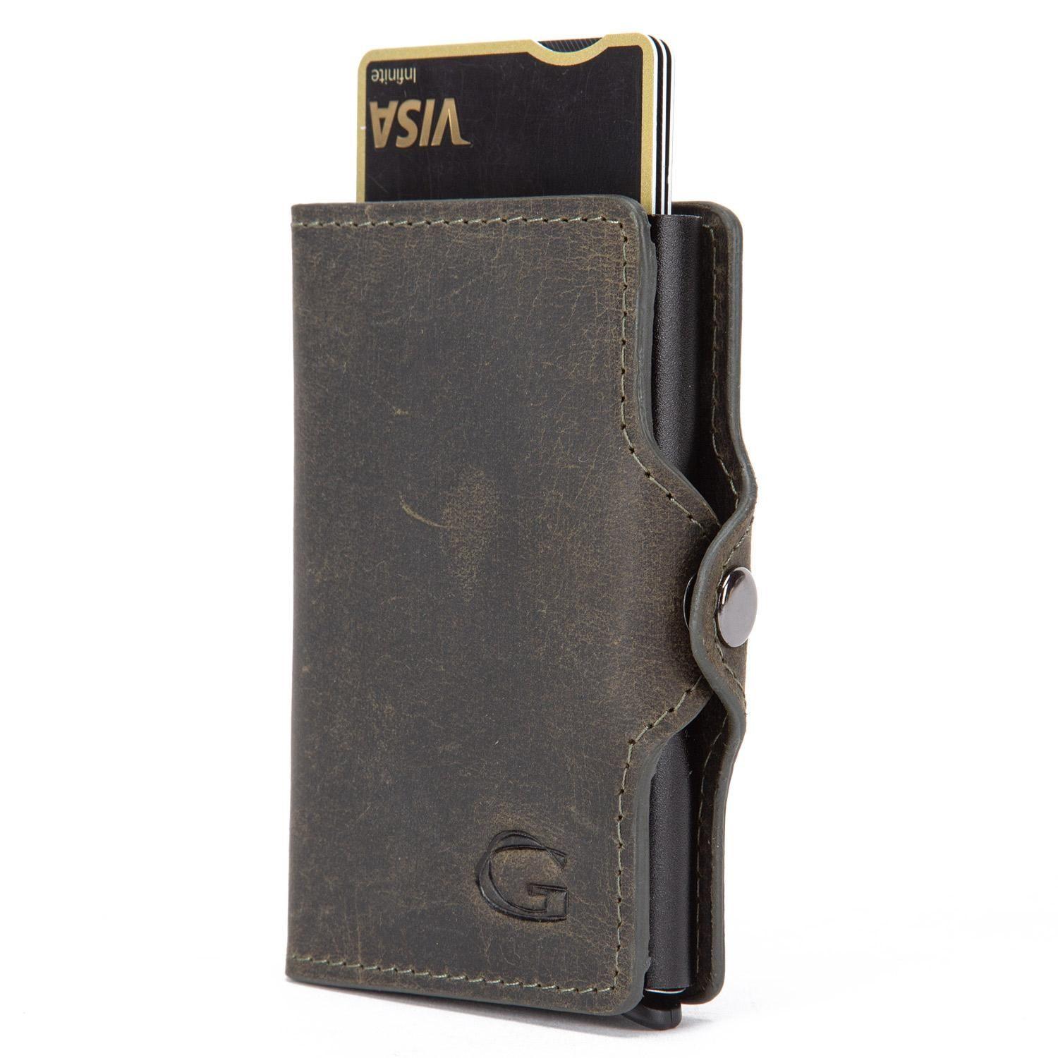 Billetera  Tarje Meta  Guante  Olivo  Bi471-4