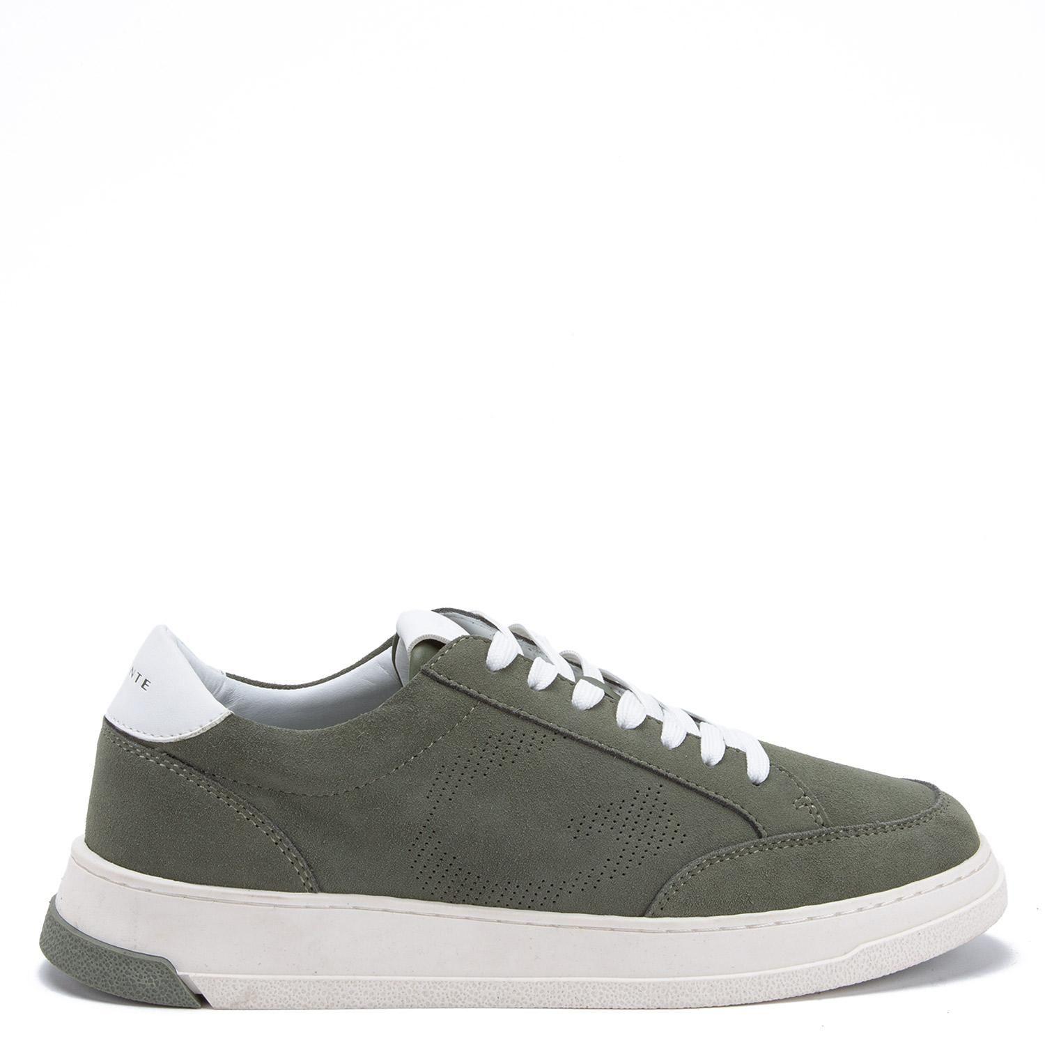 Zapatilla de cuero hombre Guante olivo Oslo-0