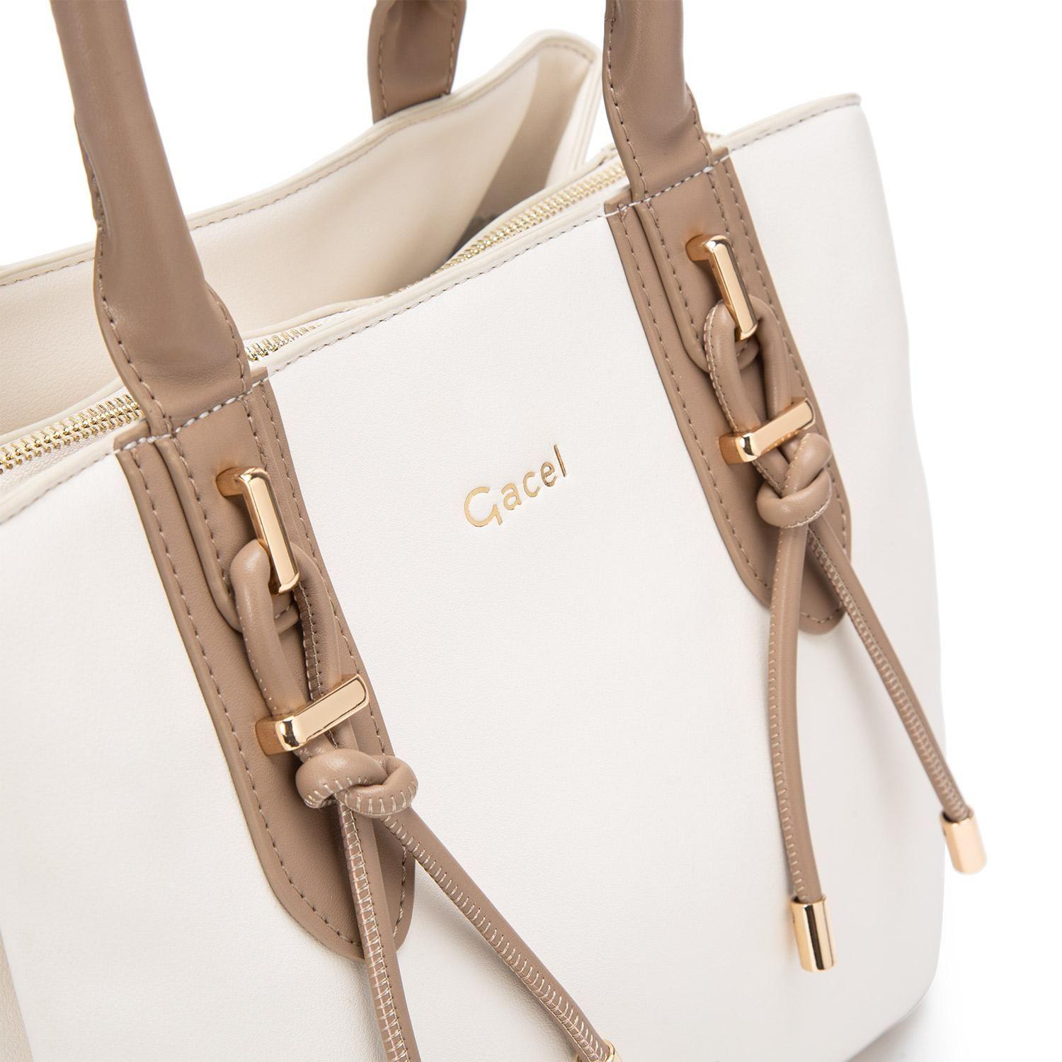 Cartera  Dos Asas G  Gacel  Off White  Car3192-3