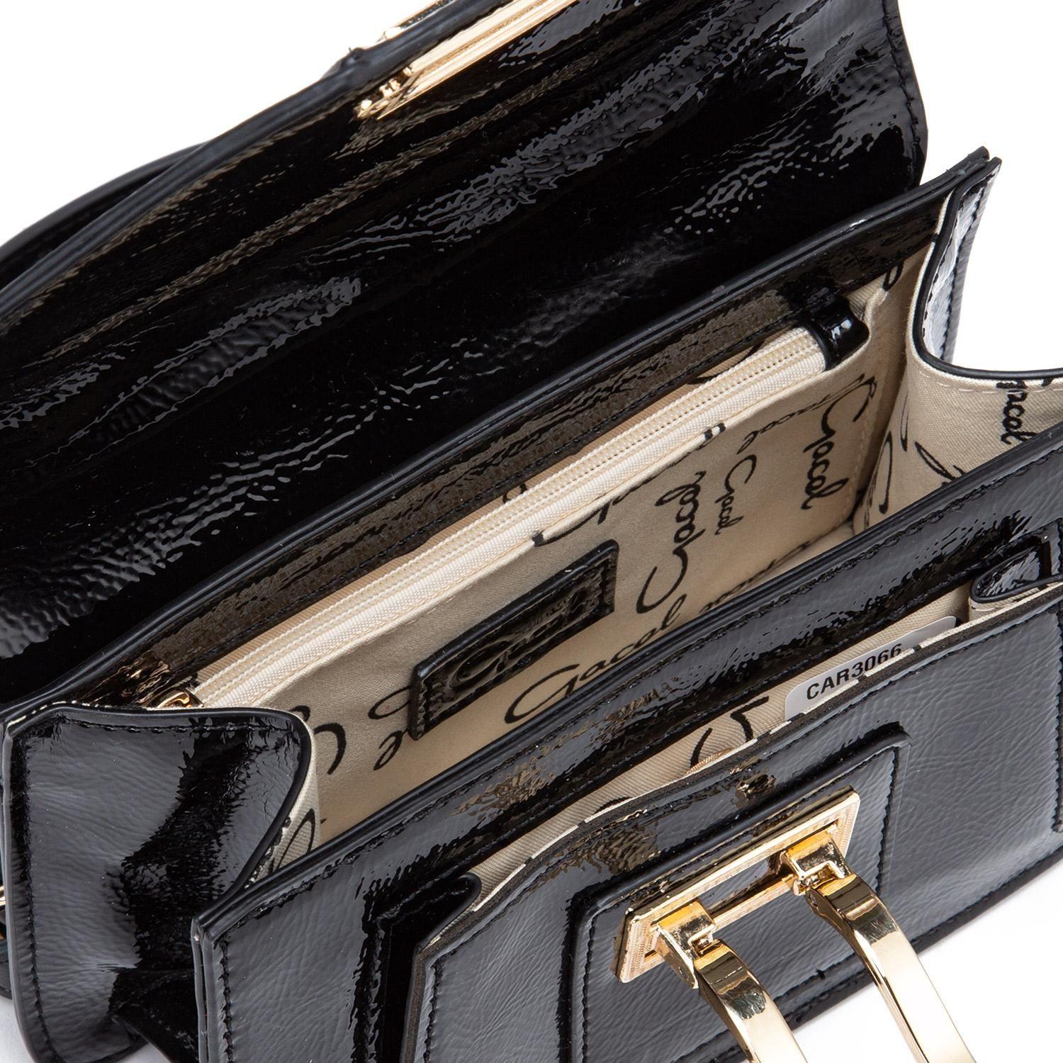 Cartera  Retro Con Tapa  Gacel  Negro  Car3066-5