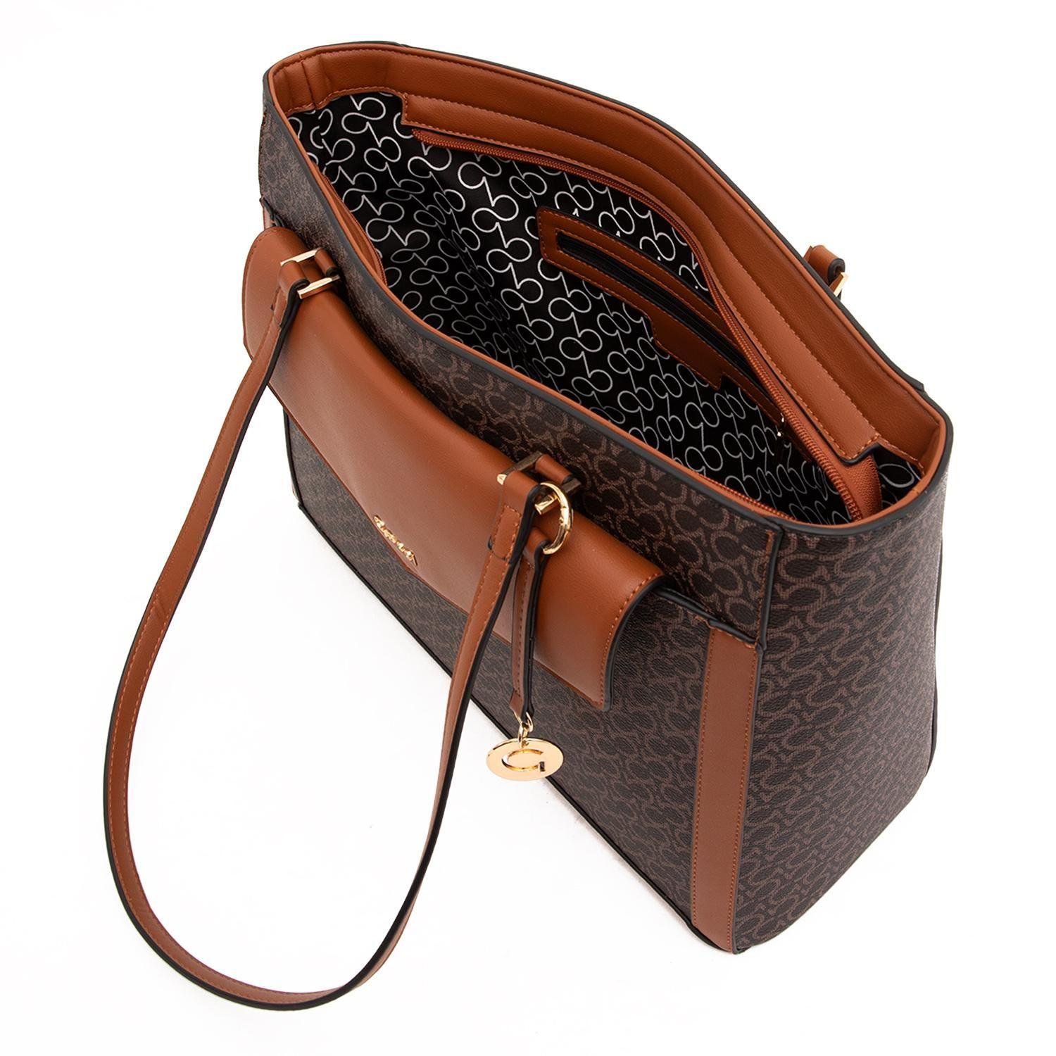 Cartera  Shopping Promocional  Gacel  Chocolate  Car3427-4