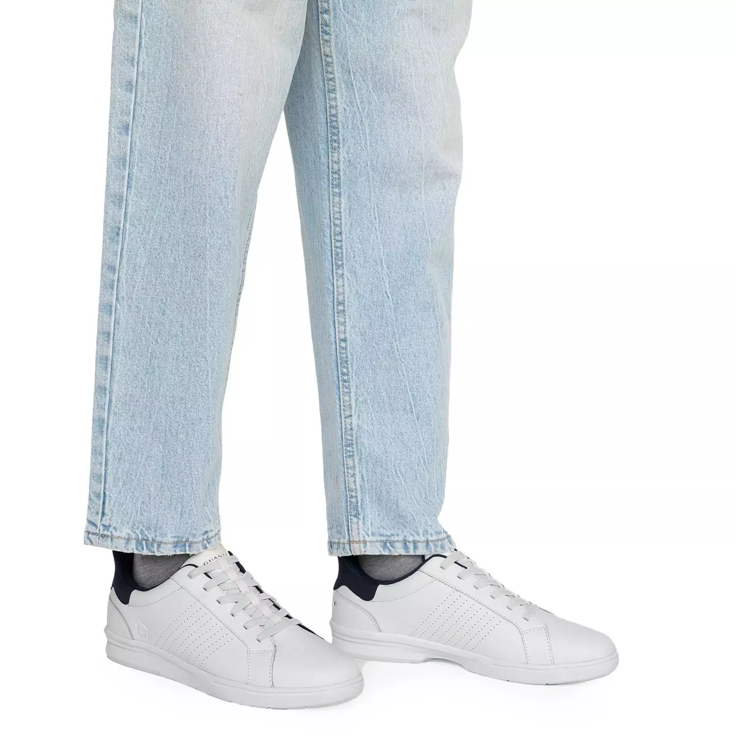 Zapatilla de cuero hombre Guante blanco Bangkok-1