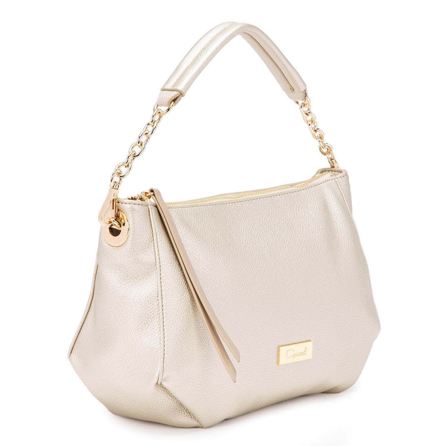 Cartera  Bandolera Grande  Gacel  Dorado  Car2987-2