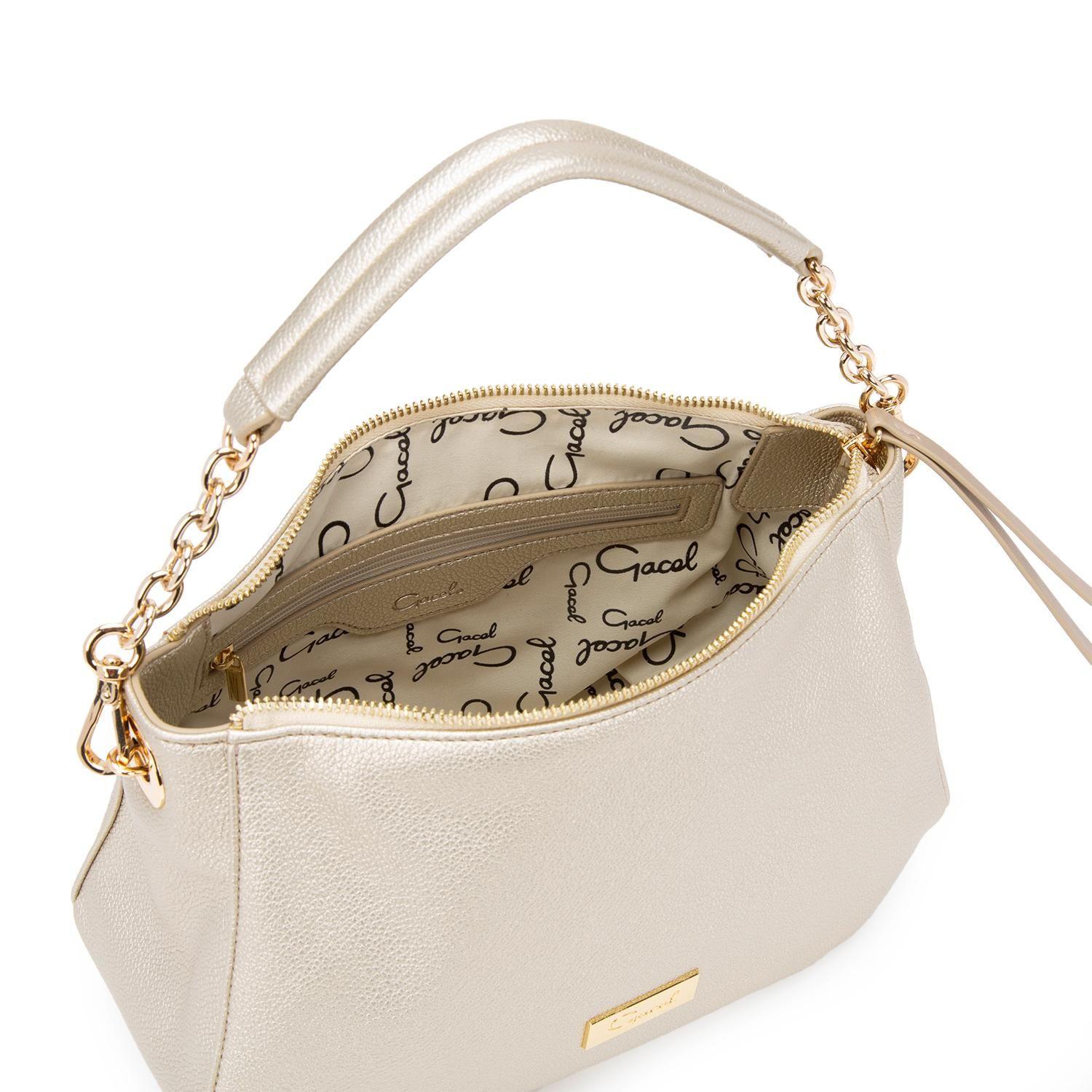 Cartera  Bandolera Grande  Gacel  Dorado  Car2987-4