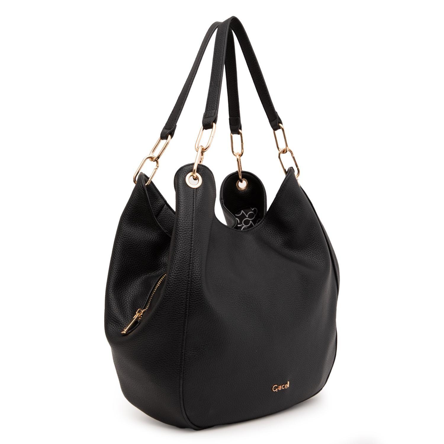 Cartera  Dos Asas Grande  Gacel  Negro  Car3466-2