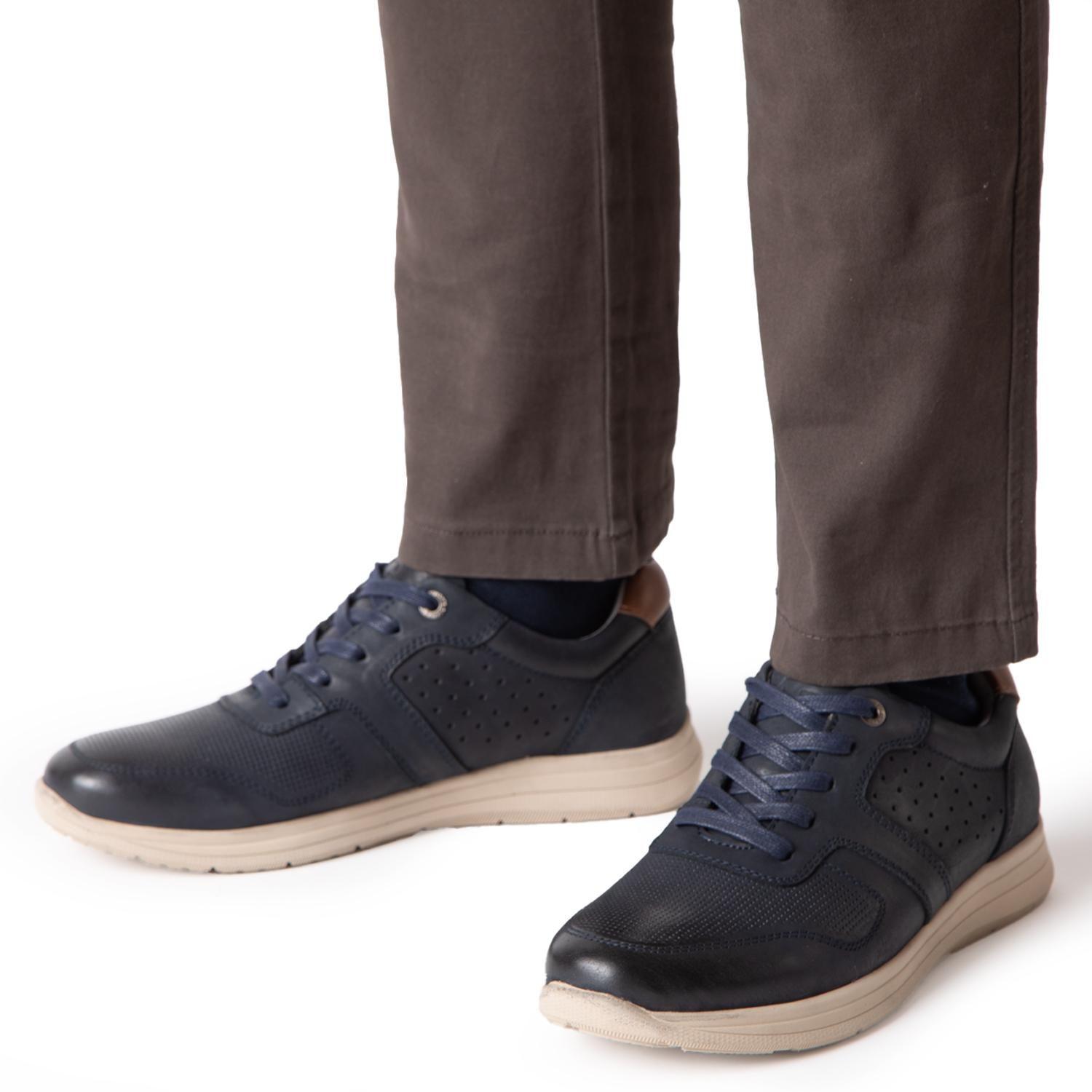 Zapato de cuero hombre Guante azul Calcuta-1