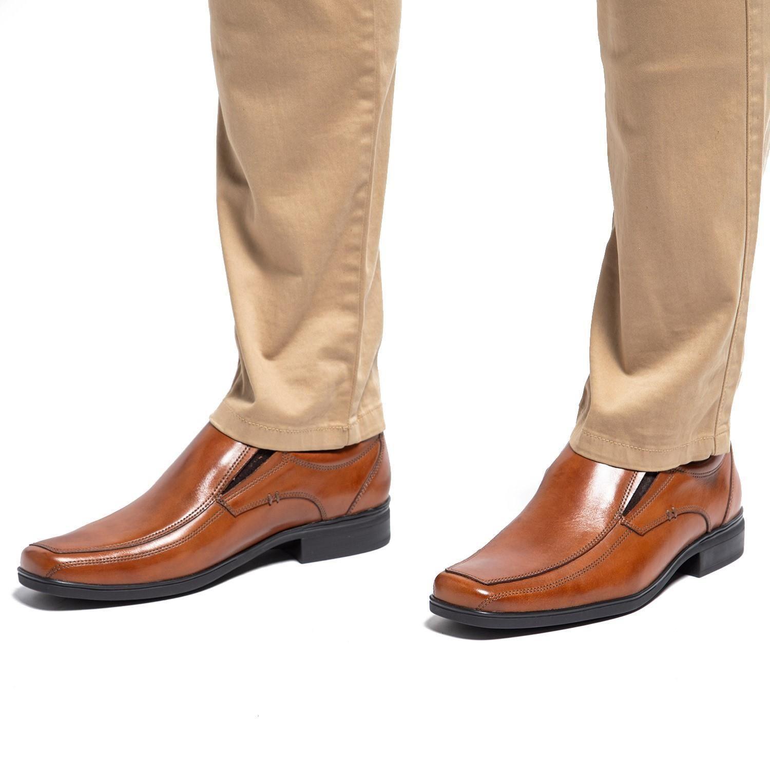 Zapato de cuero hombre Guante brandy Montreal-1