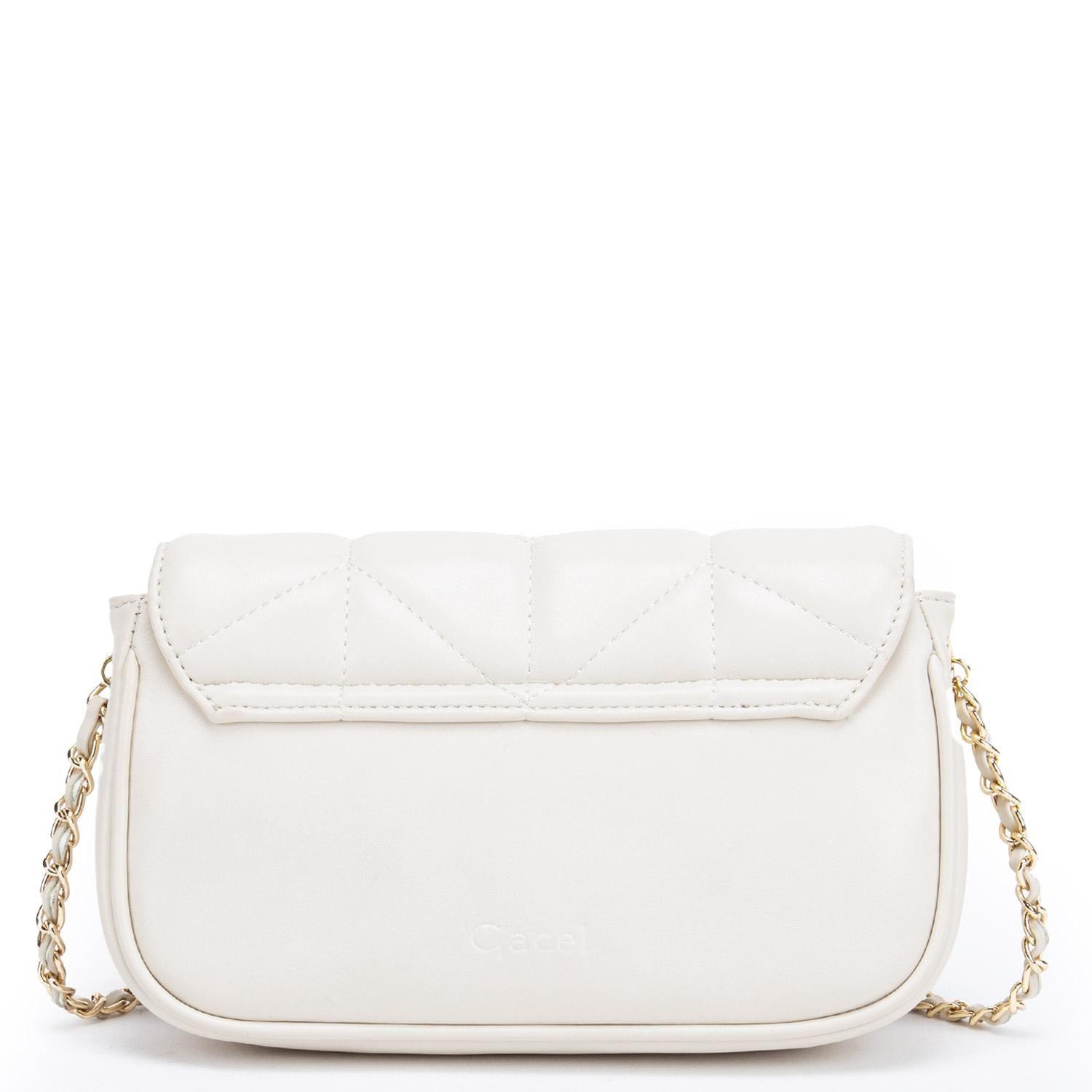 Cartera  Retro Con Tapa Pequeña  Gacel  Off White  Car3234-2