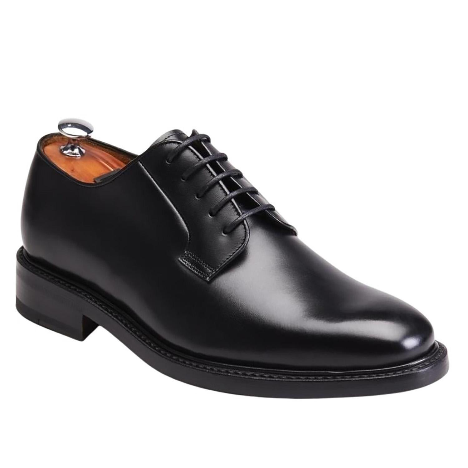 Zapato de cuero hombre Guante negro Suela Punteado-1