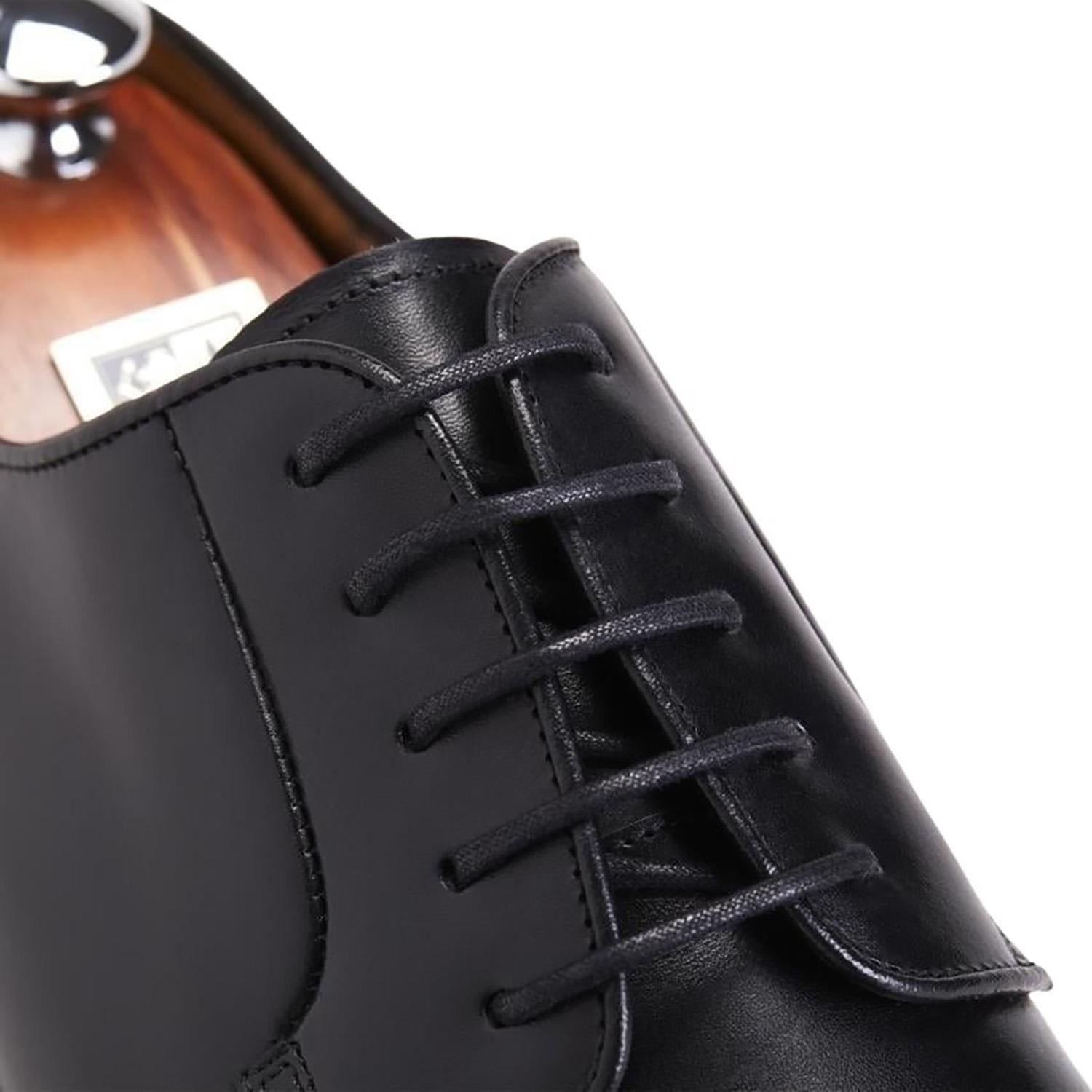 Zapato de cuero hombre Guante negro Suela Punteado-2