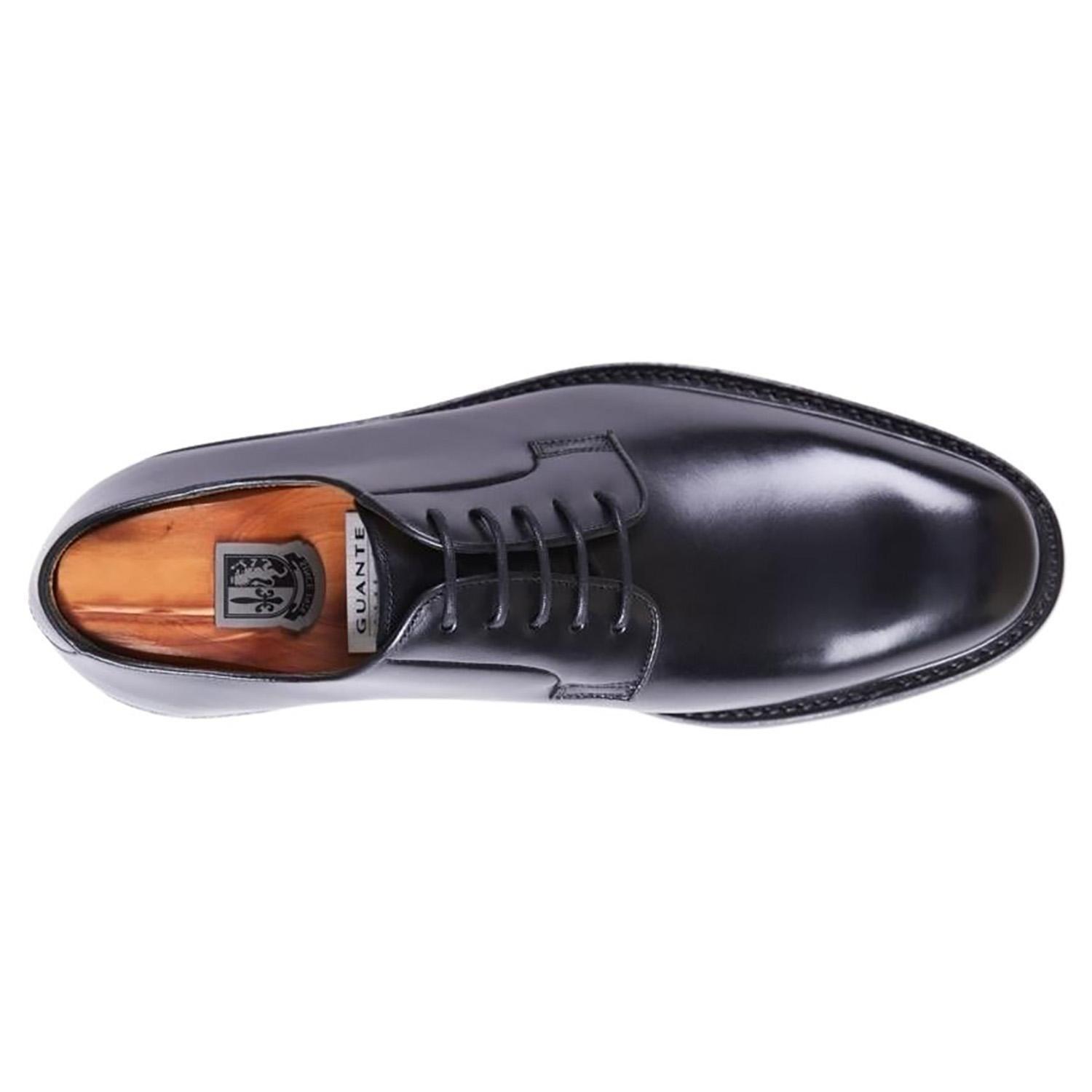 Zapato de cuero hombre Guante negro Suela Punteado-4