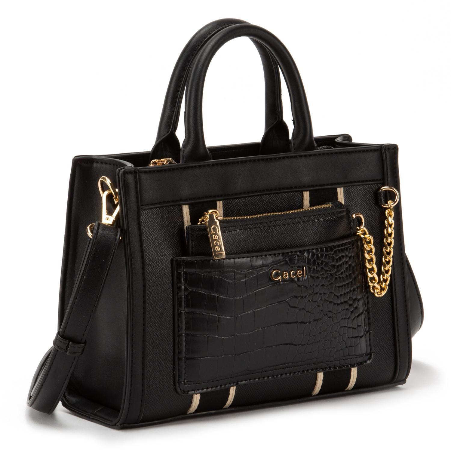 Cartera  Dos Asas Pequeña  Gacel  Negro  Car3331-2
