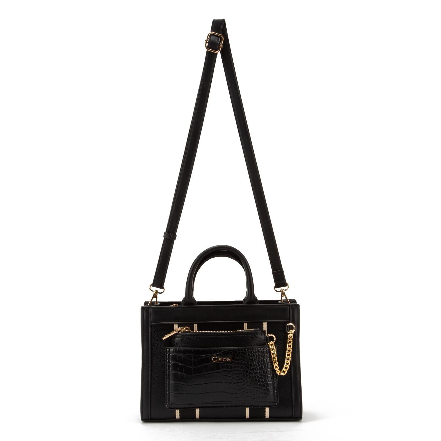 Cartera  Dos Asas Pequeña  Gacel  Negro  Car3331-4