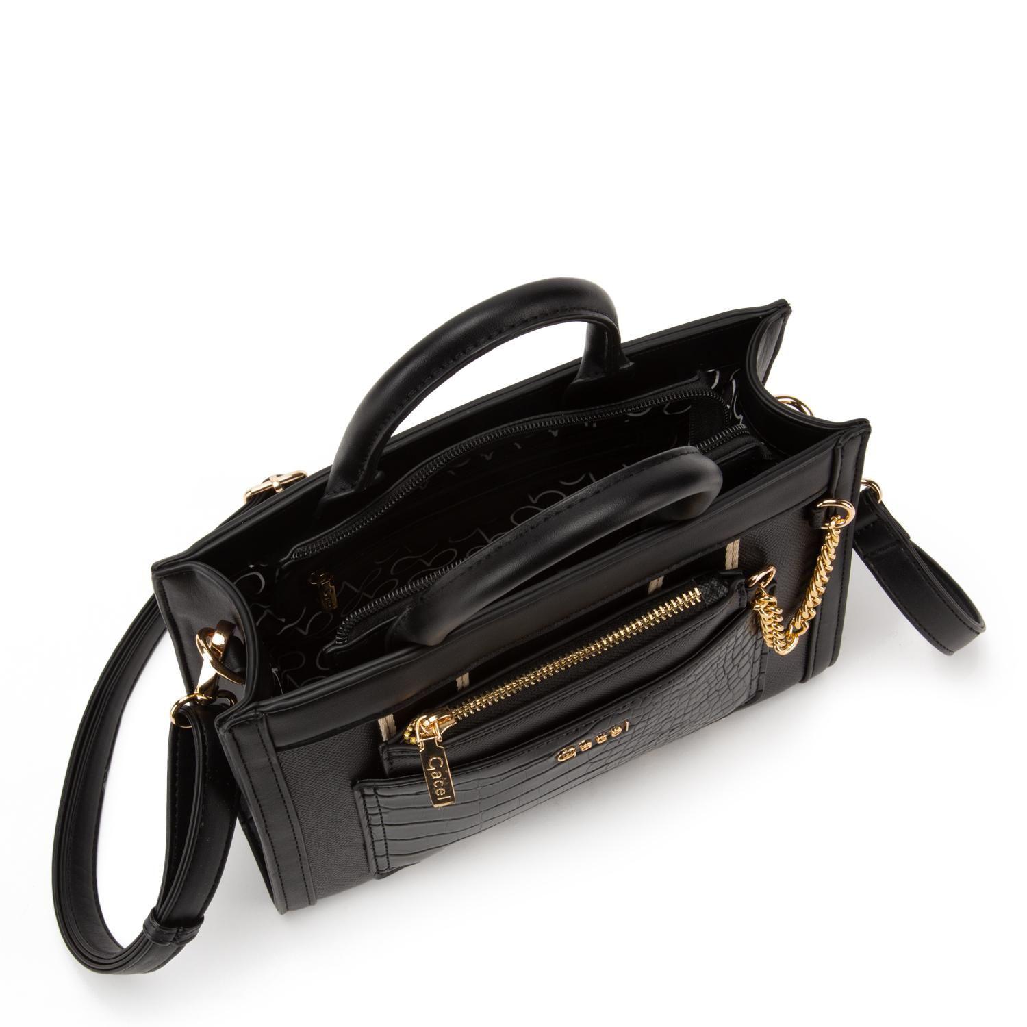 Cartera  Dos Asas Pequeña  Gacel  Negro  Car3331-5