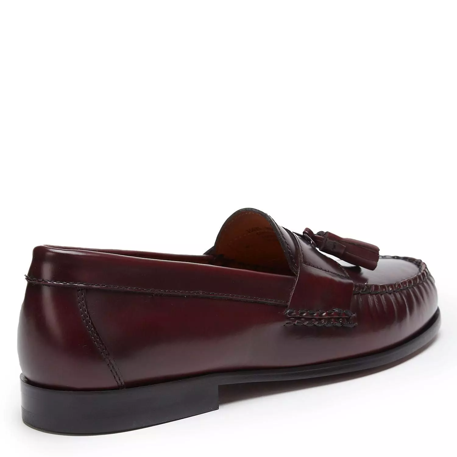 Mocasin de cuero hombre Guante guinda Suela-4