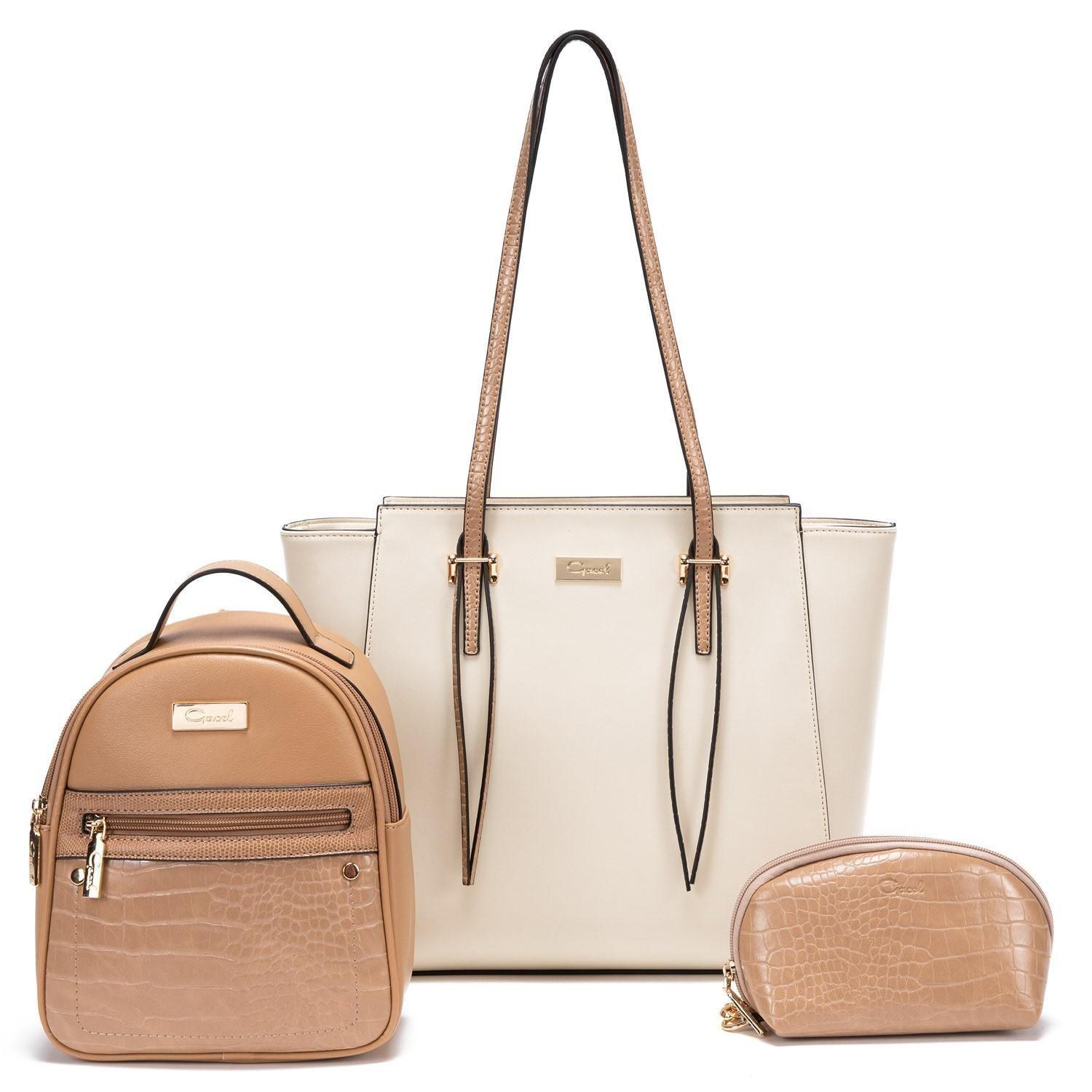Cartera  Shopping  Gacel  Off White  Car2840-0