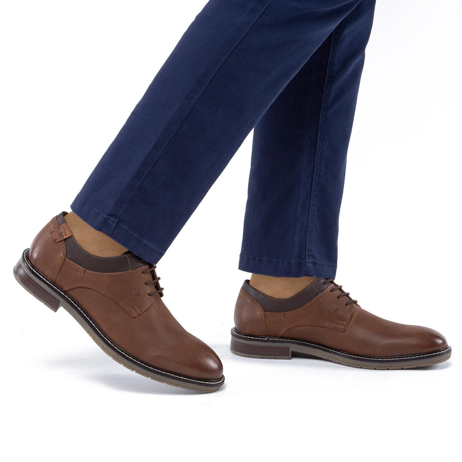 Zapato de cuero hombre Guante chocolate Casper-1