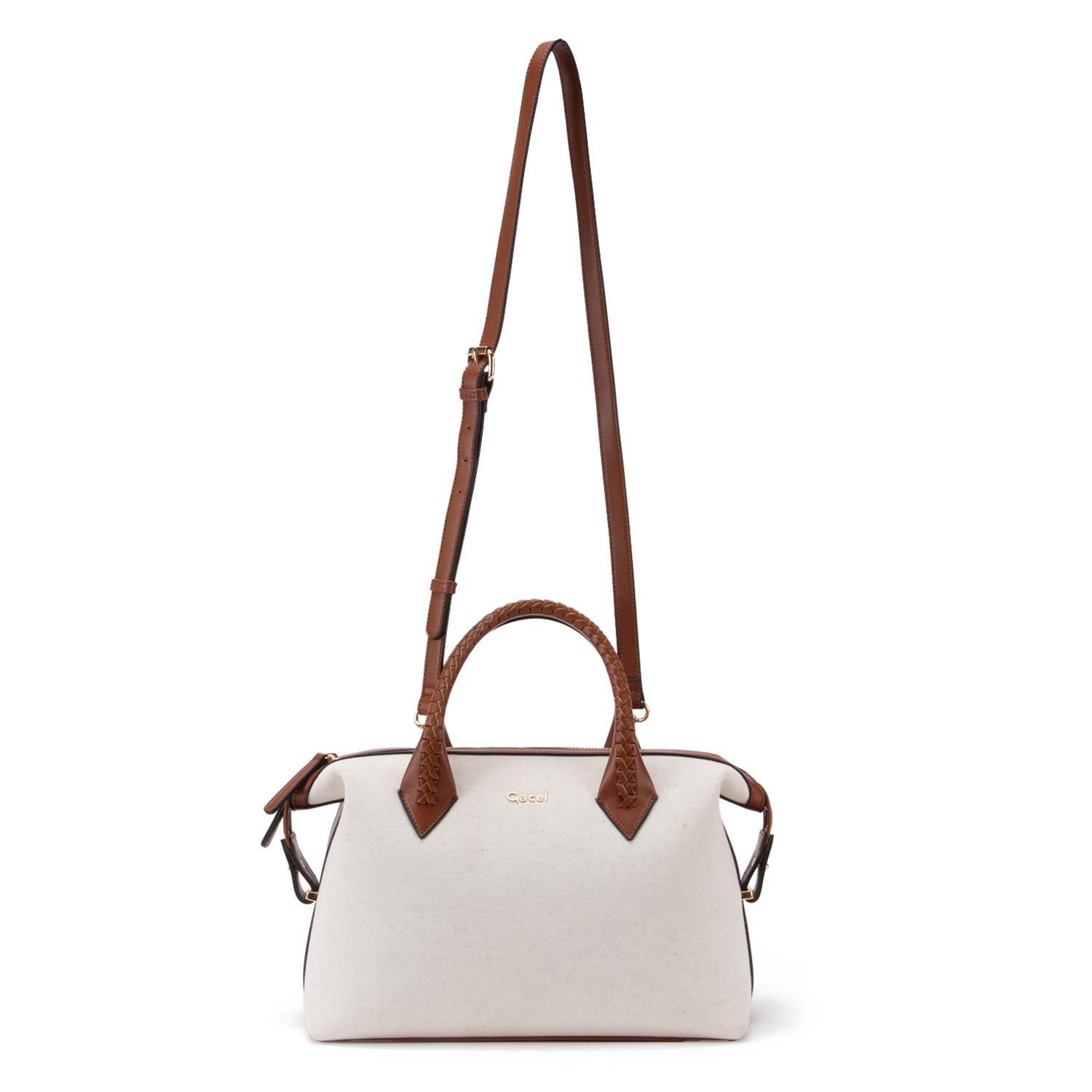 Cartera  Dos Asas Mediana  Gacel  Off White  Car3341-5