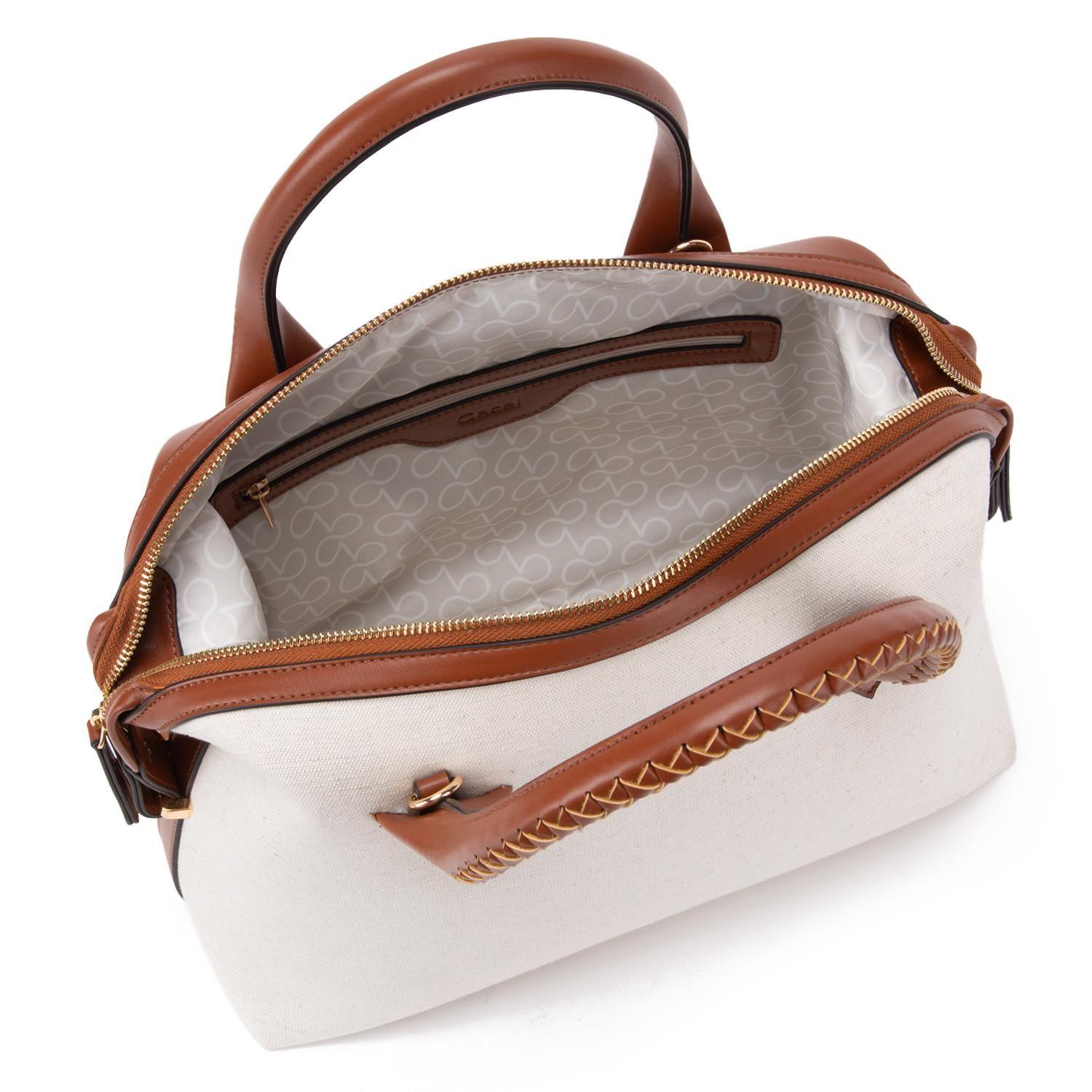 Cartera  Dos Asas Mediana  Gacel  Off White  Car3341-6