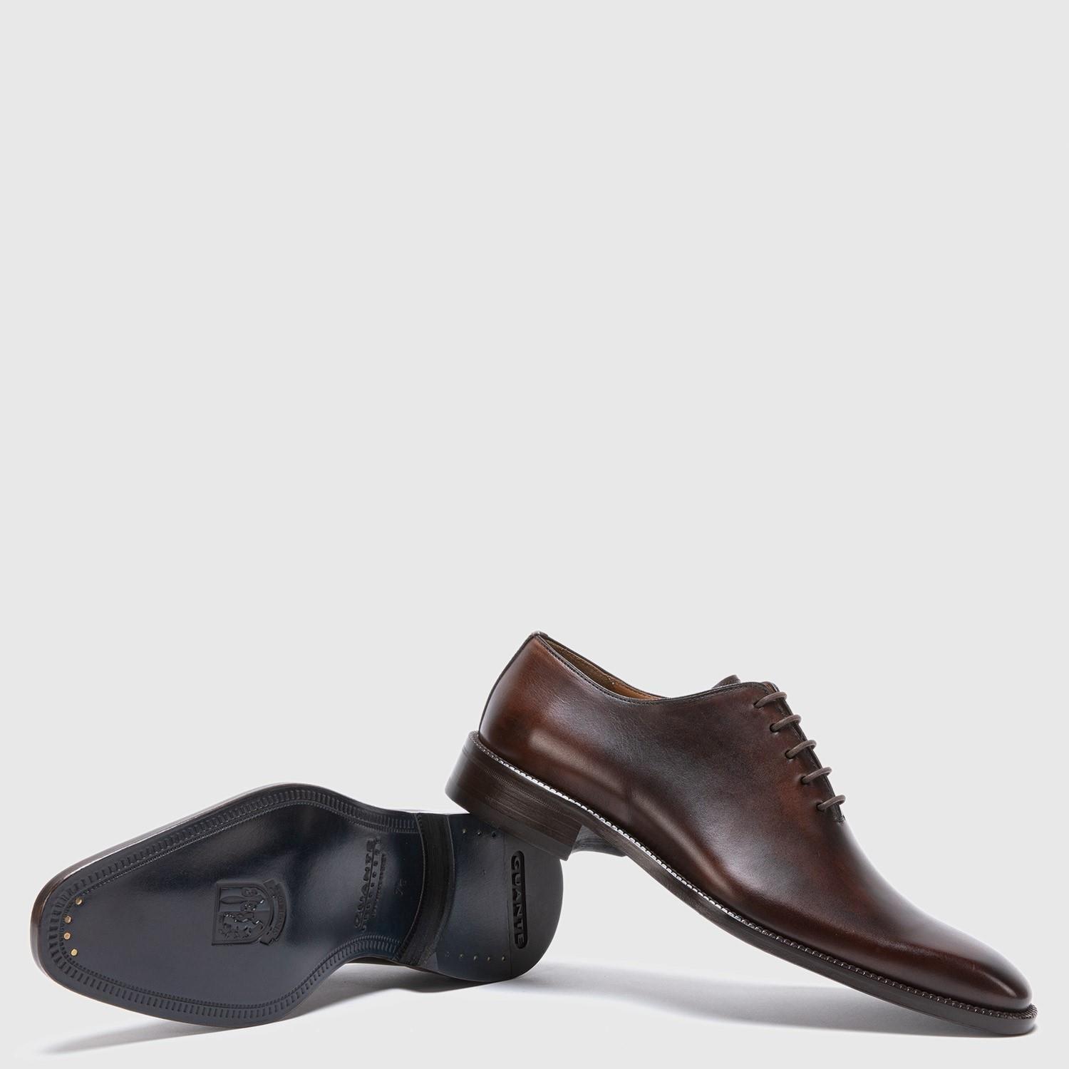 Zapato de cuero hombre Guante chocolate Suela President-3