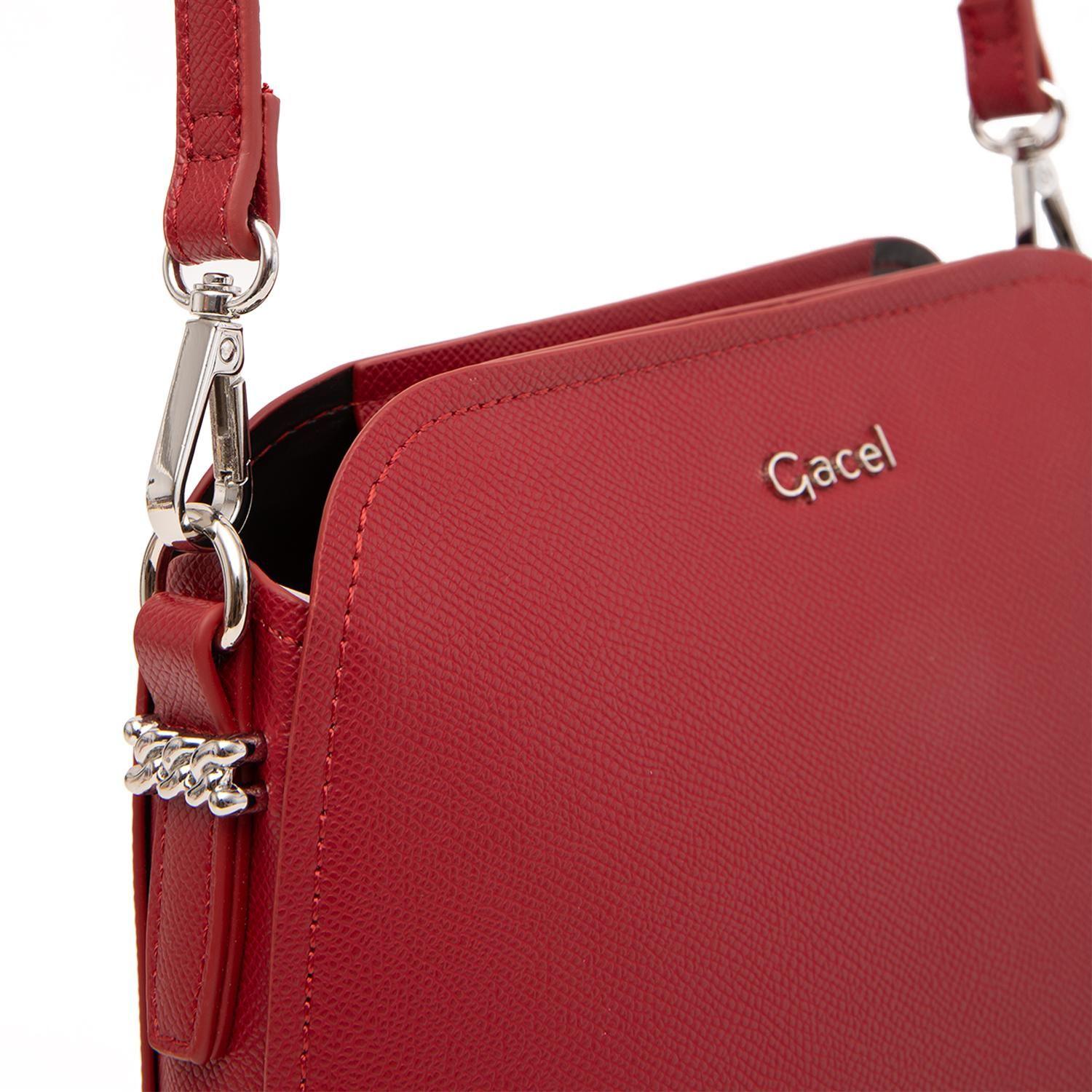 Cartera Bandolera Grande Gacel Rojo Car3410 Gacel | Paris.cl