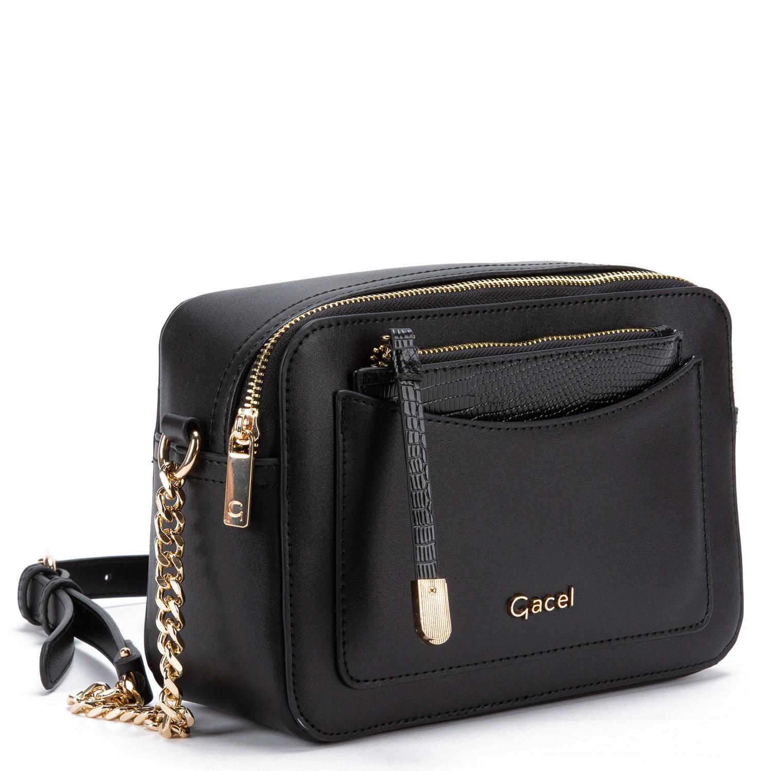 Cartera  Bandolera Grande  Gacel  Negro  Car3301-2