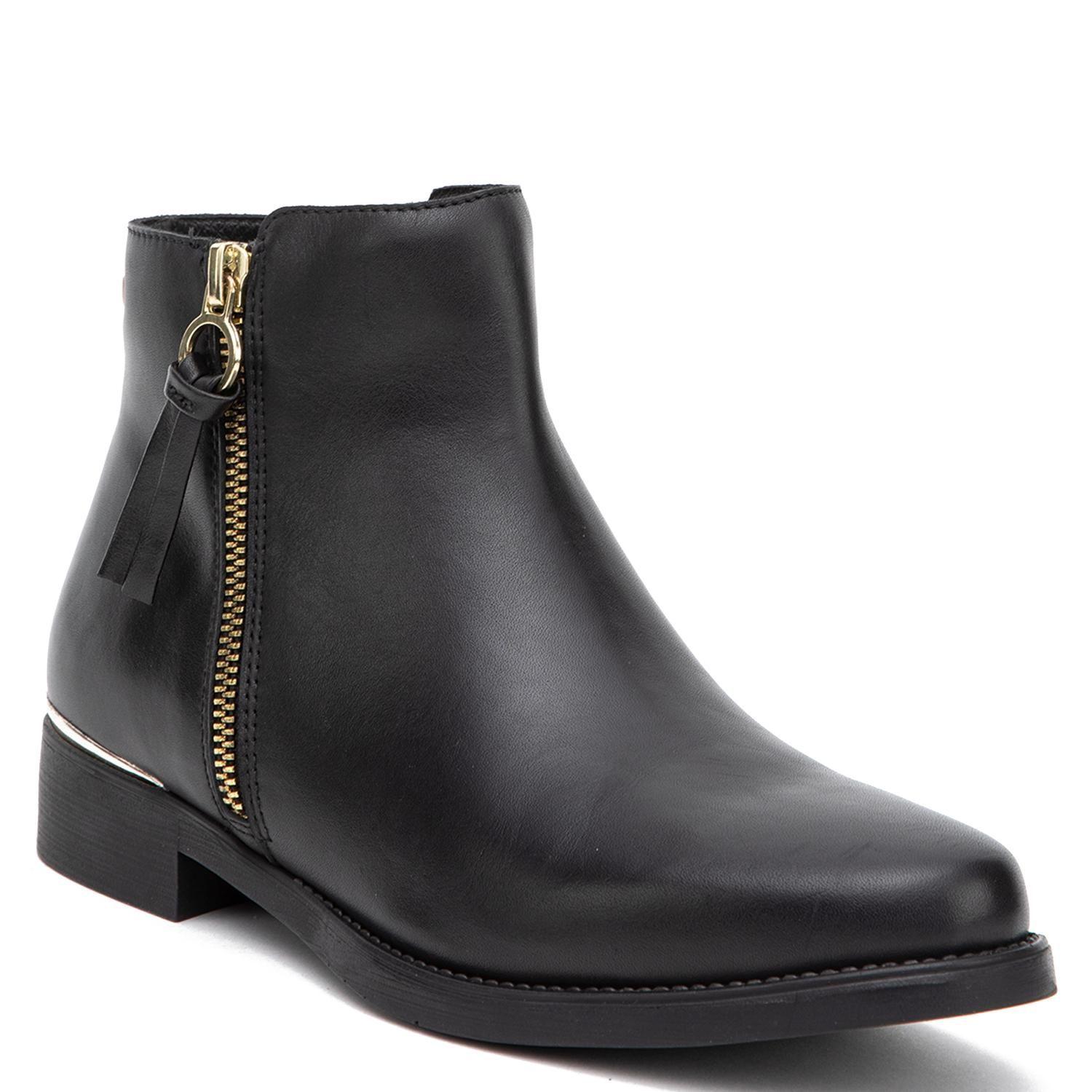 Botin de cuero mujer Gacel negro Hortencia-2