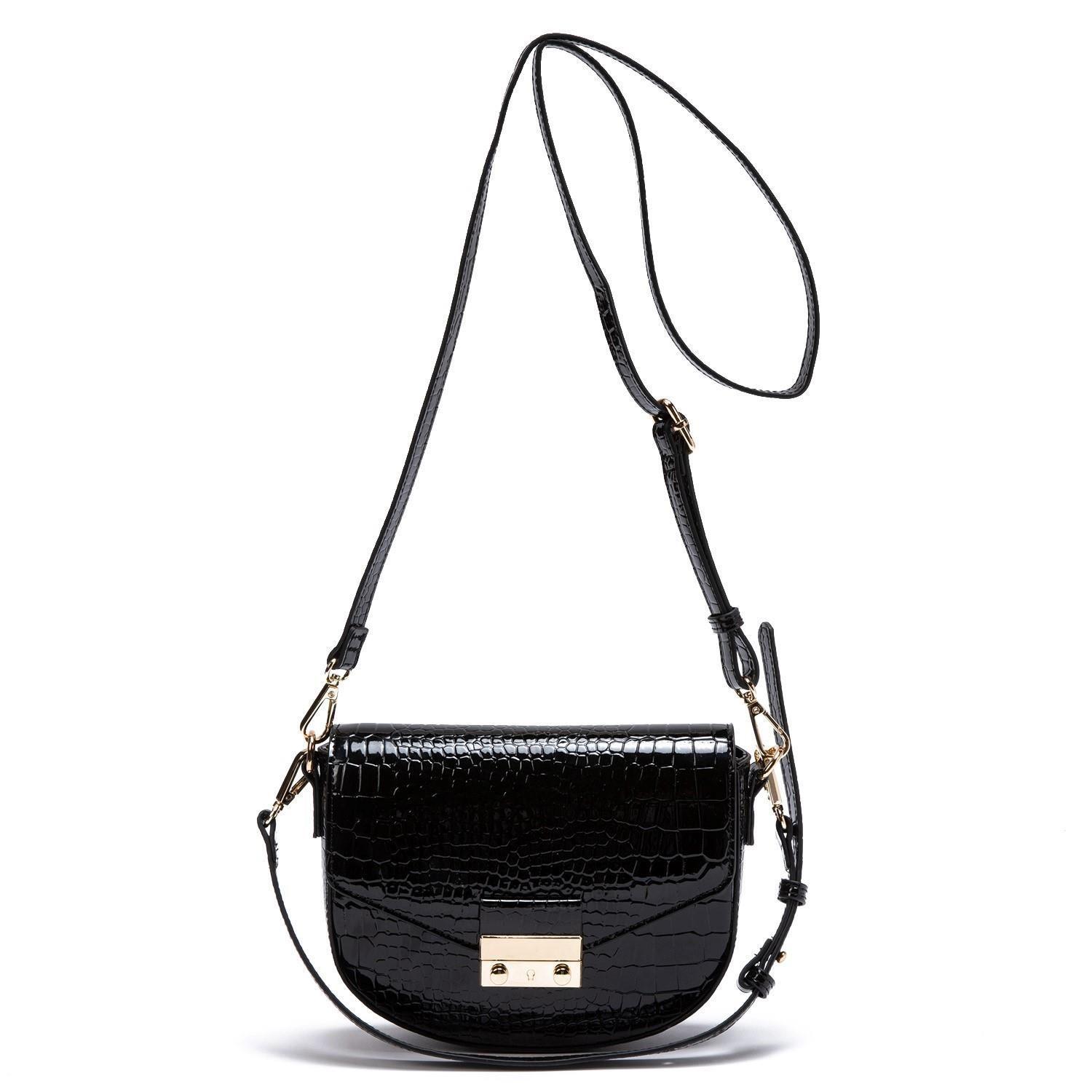 Cartera  Retro Con Tapa  Gacel  Negro  Car2933-0