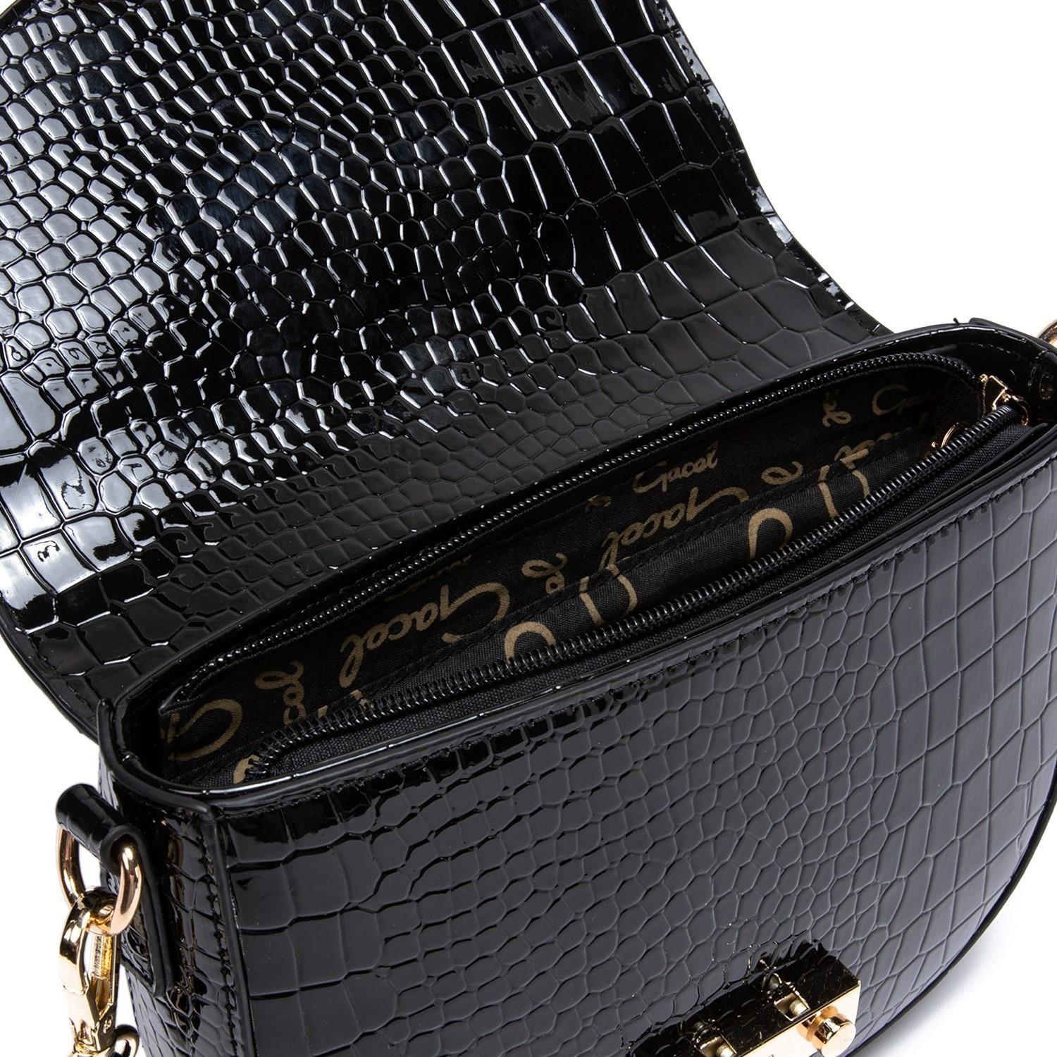 Cartera  Retro Con Tapa  Gacel  Negro  Car2933-4