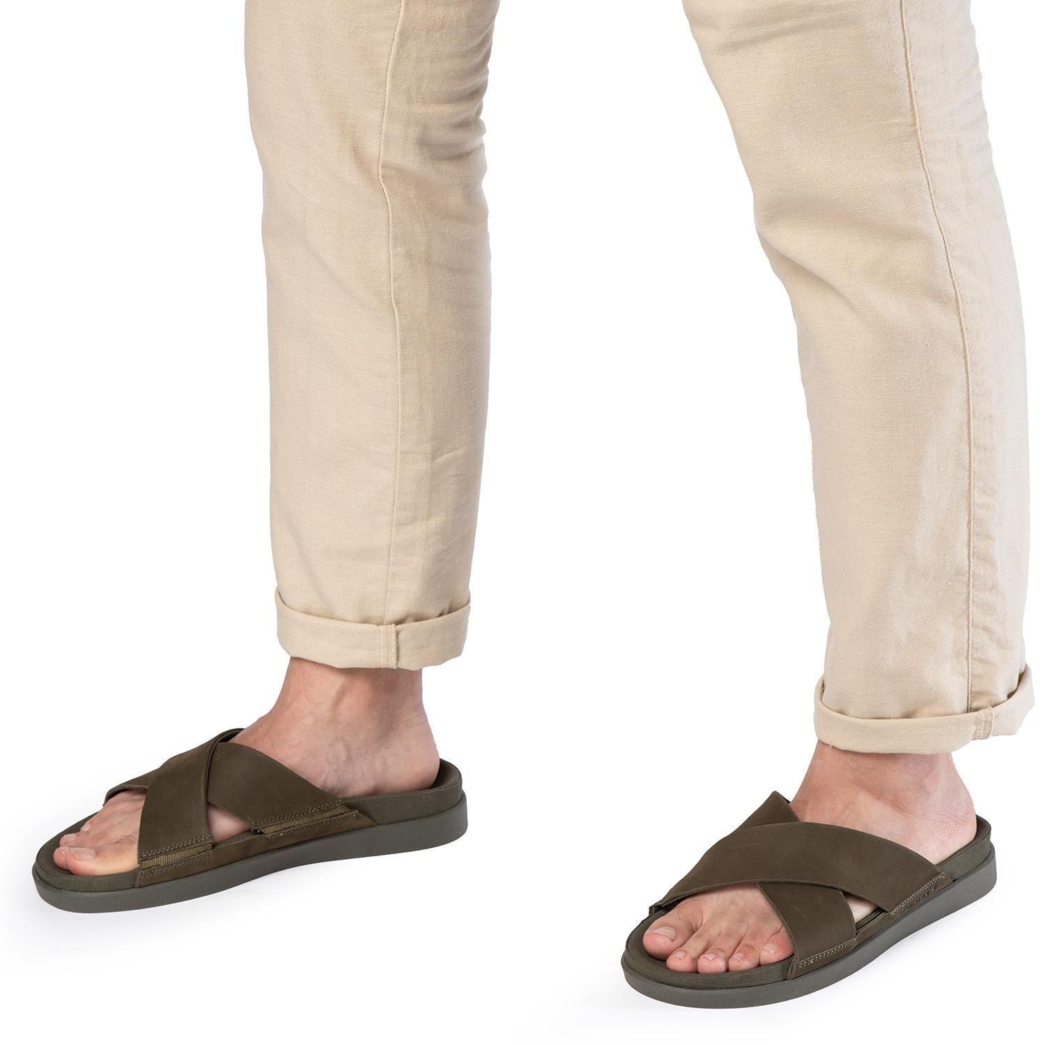 Sandalia Semi Abierta  Berna  Guante  Olivo  0035497-1