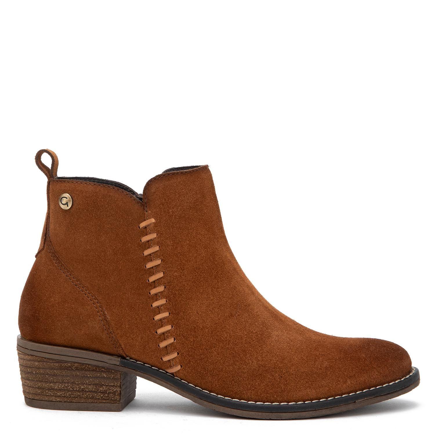 Botin de cuero mujer Gacel tostado Gina-0