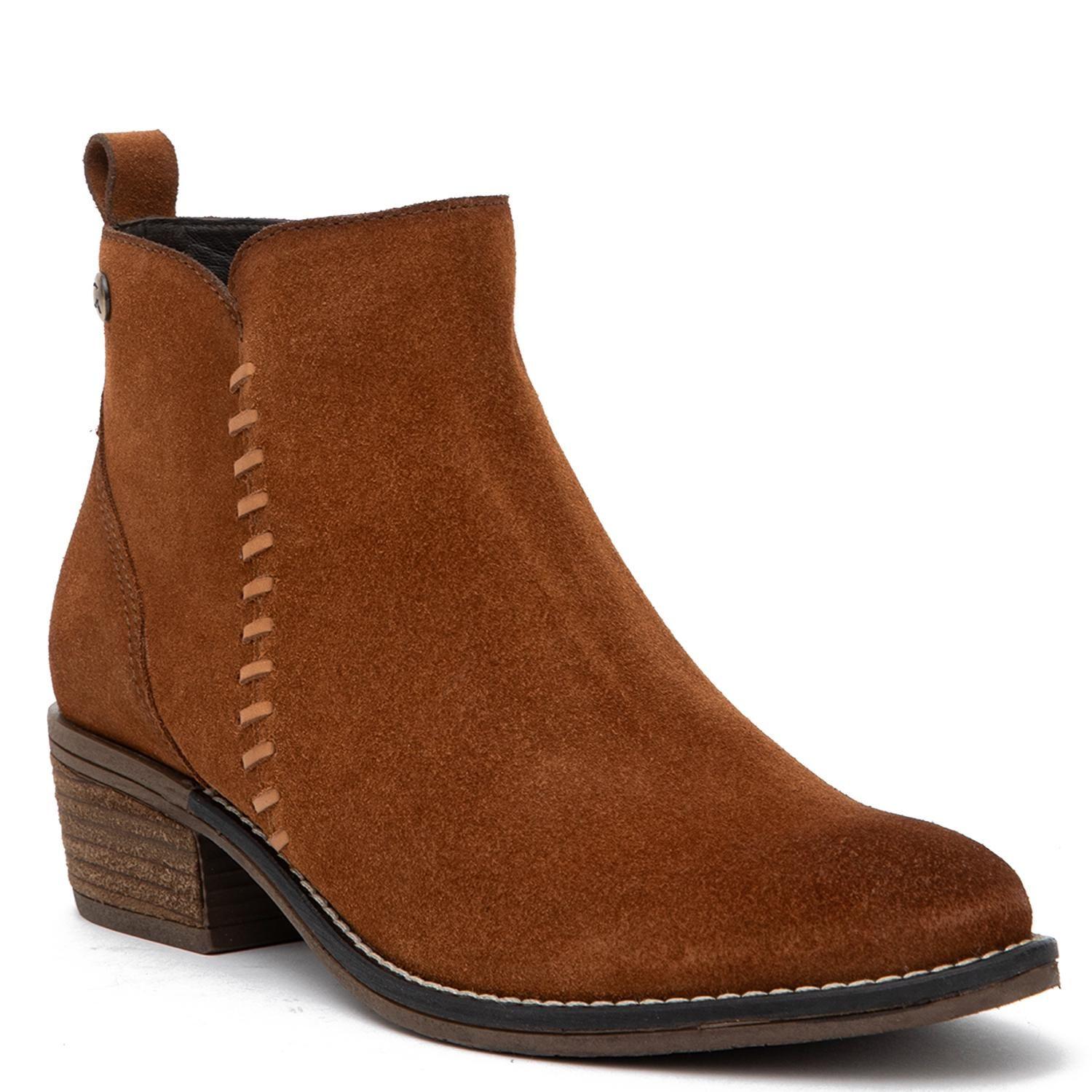 Botin de cuero mujer Gacel tostado Gina-2
