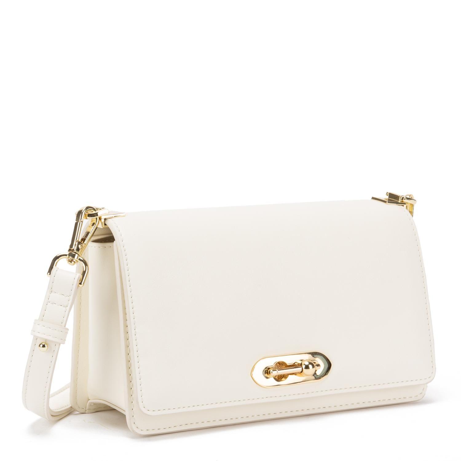 Cartera  Retro Con Tapa Pequeña  Gacel  Off White  Car3327-2