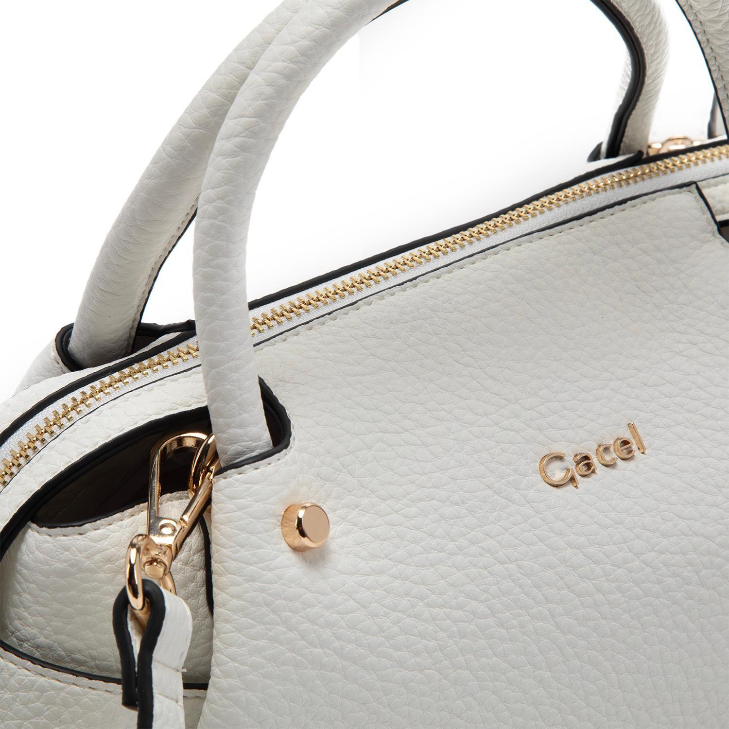 Cartera  Dos Asas Pequeña  Gacel  Blanco  Car3344-3