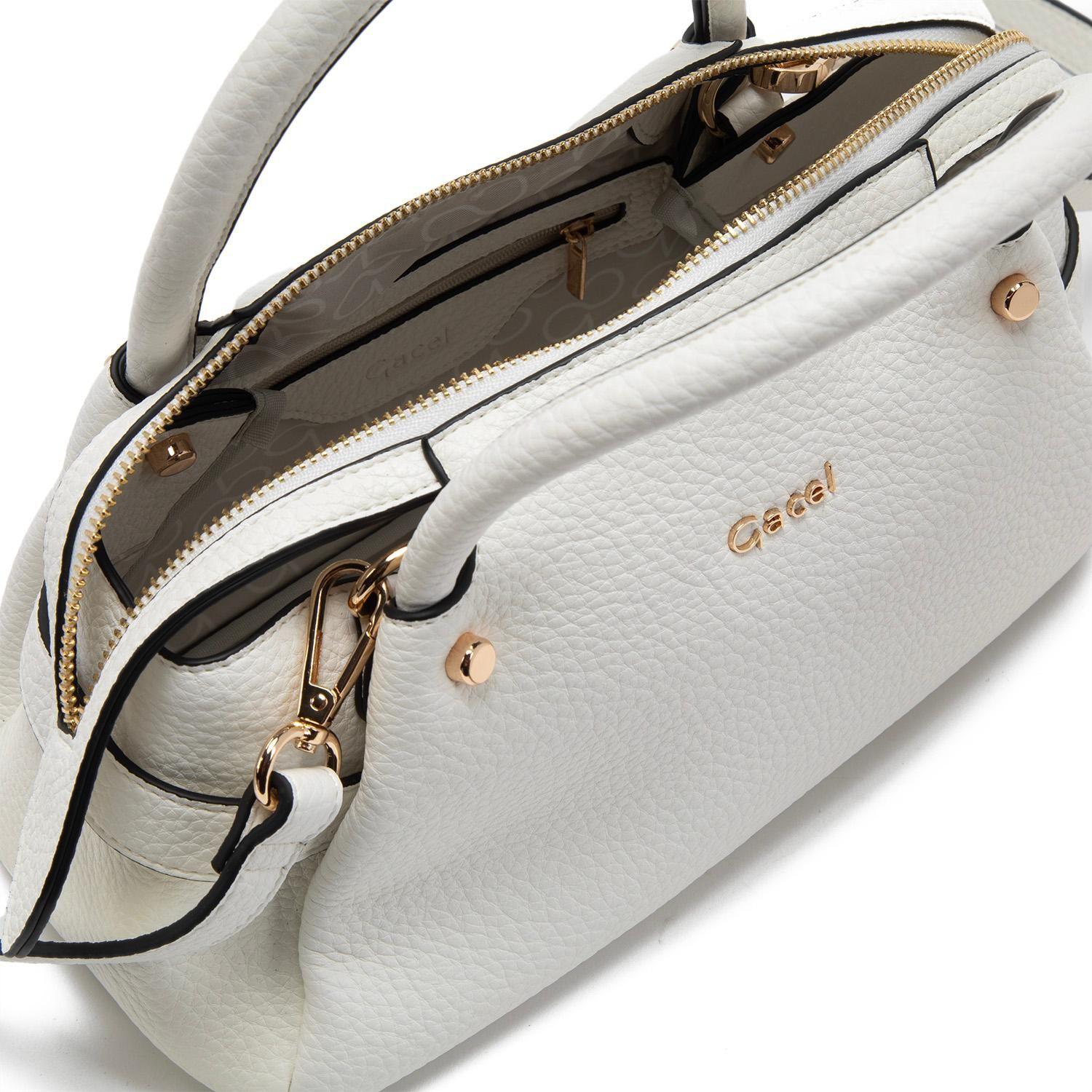 Cartera  Dos Asas Pequeña  Gacel  Blanco  Car3344-4