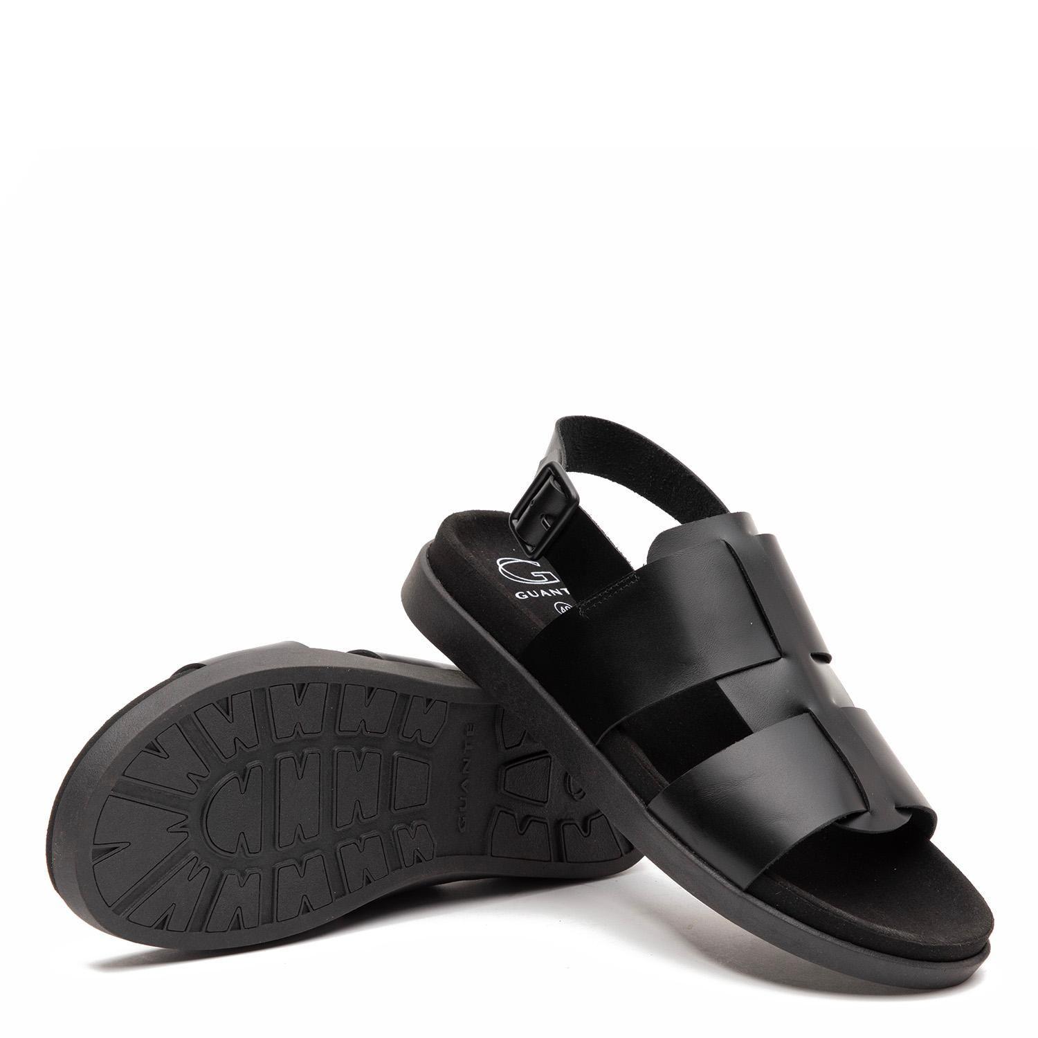 Sandalia Semi Abierta  Berna  Guante  Negro  0035498-2