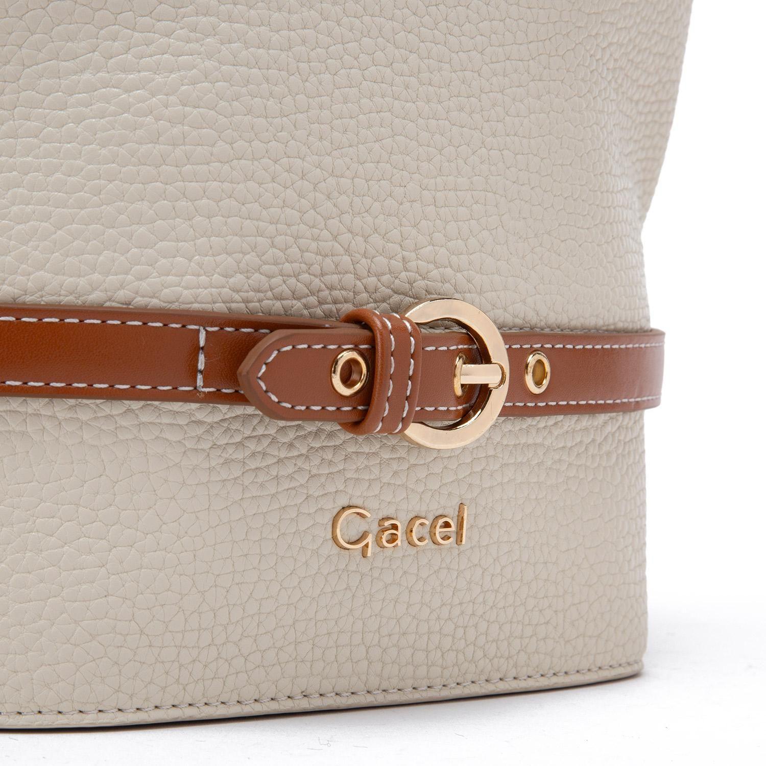 Cartera  Bucket  Gacel  Off White  Car3339-4