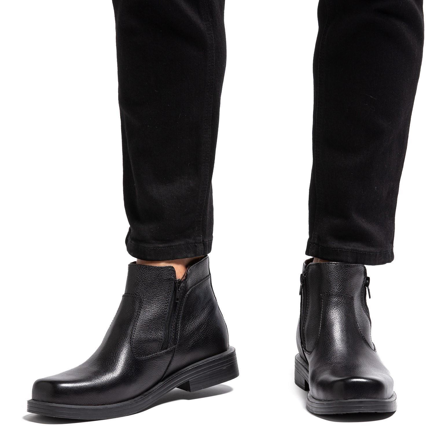 Botin de cuero hombre Guante negro Perfect ReFlex-1