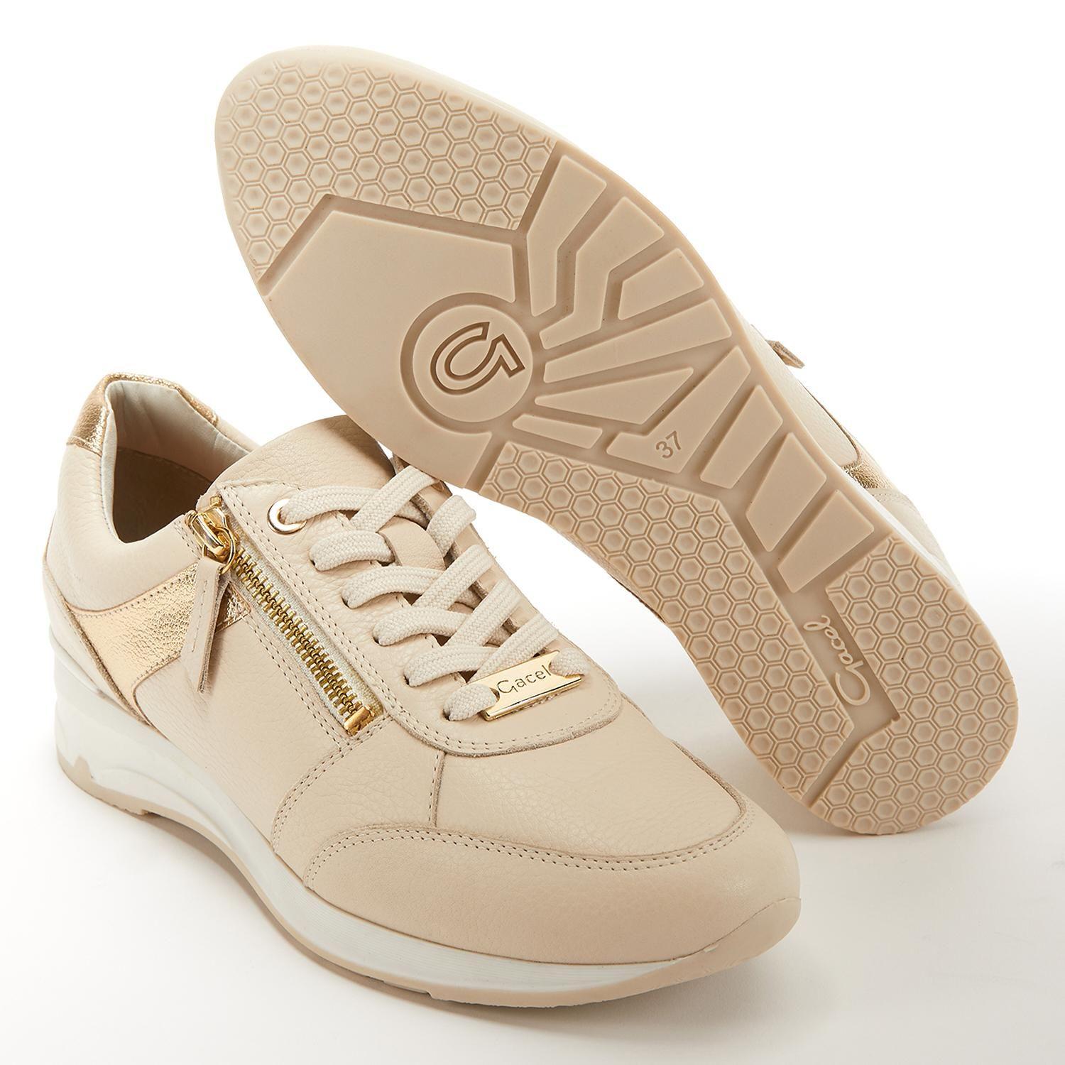 Zapatilla  0180  Gacel  Crema  0659752-3