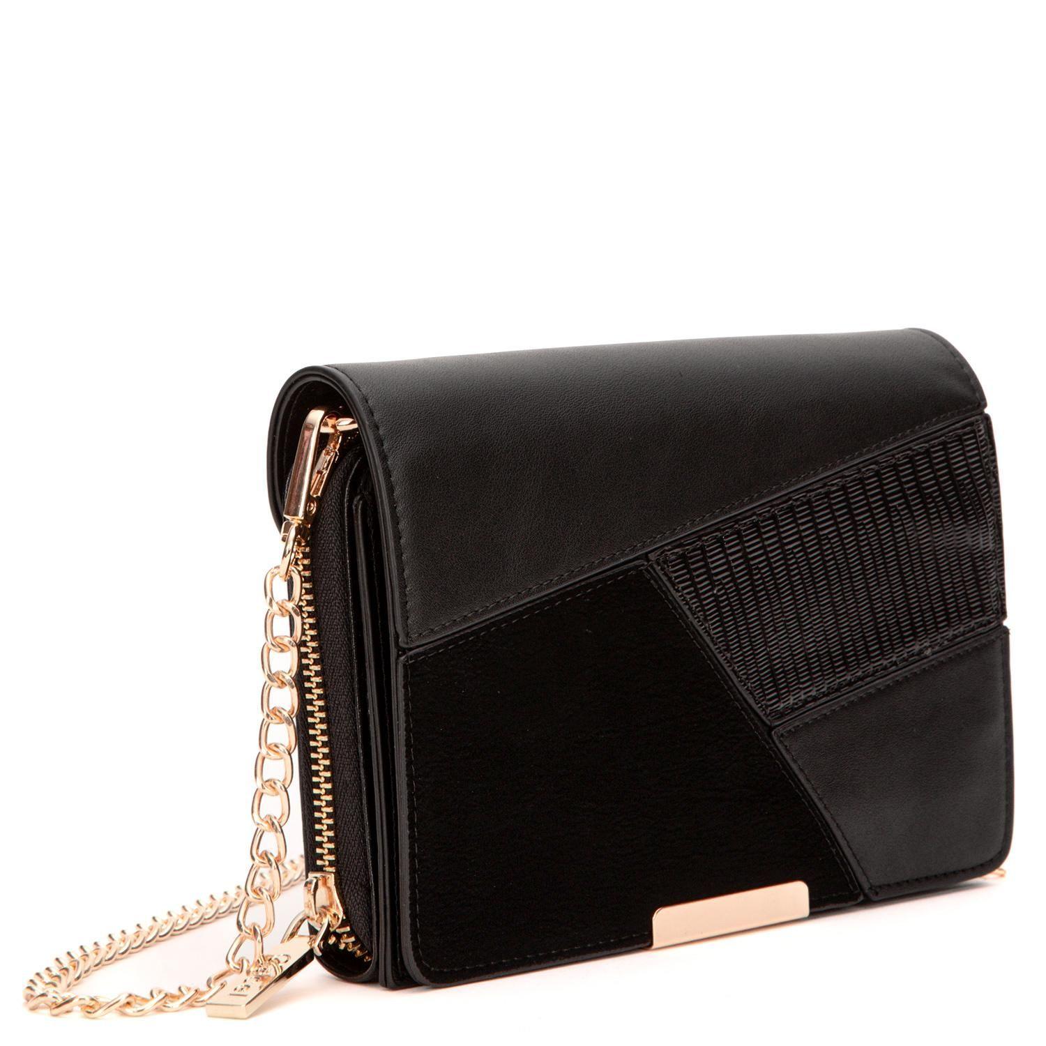 Cartera  Clutch  Gacel  Negro  Car3434-2