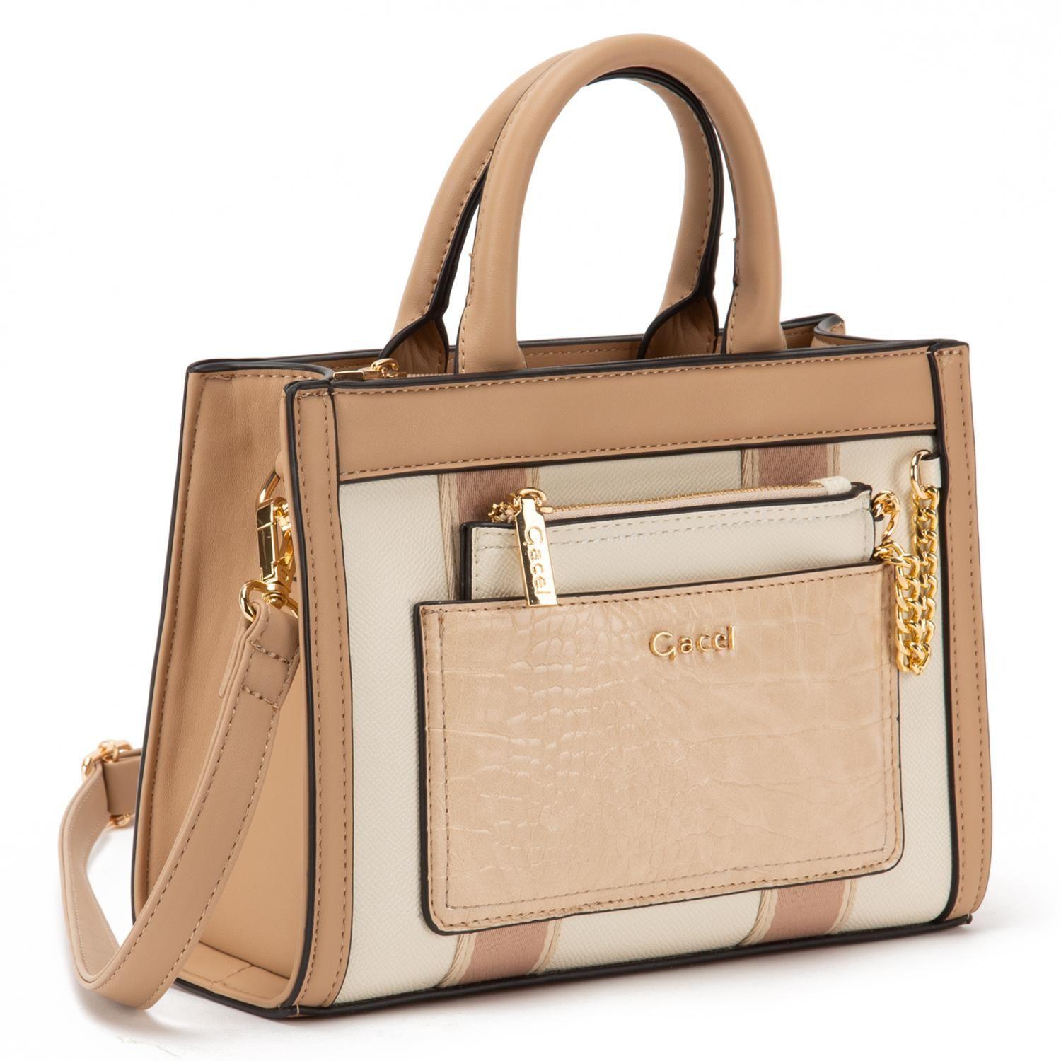 Cartera  Dos Asas Pequeña  Gacel  Nude  Car3332-2