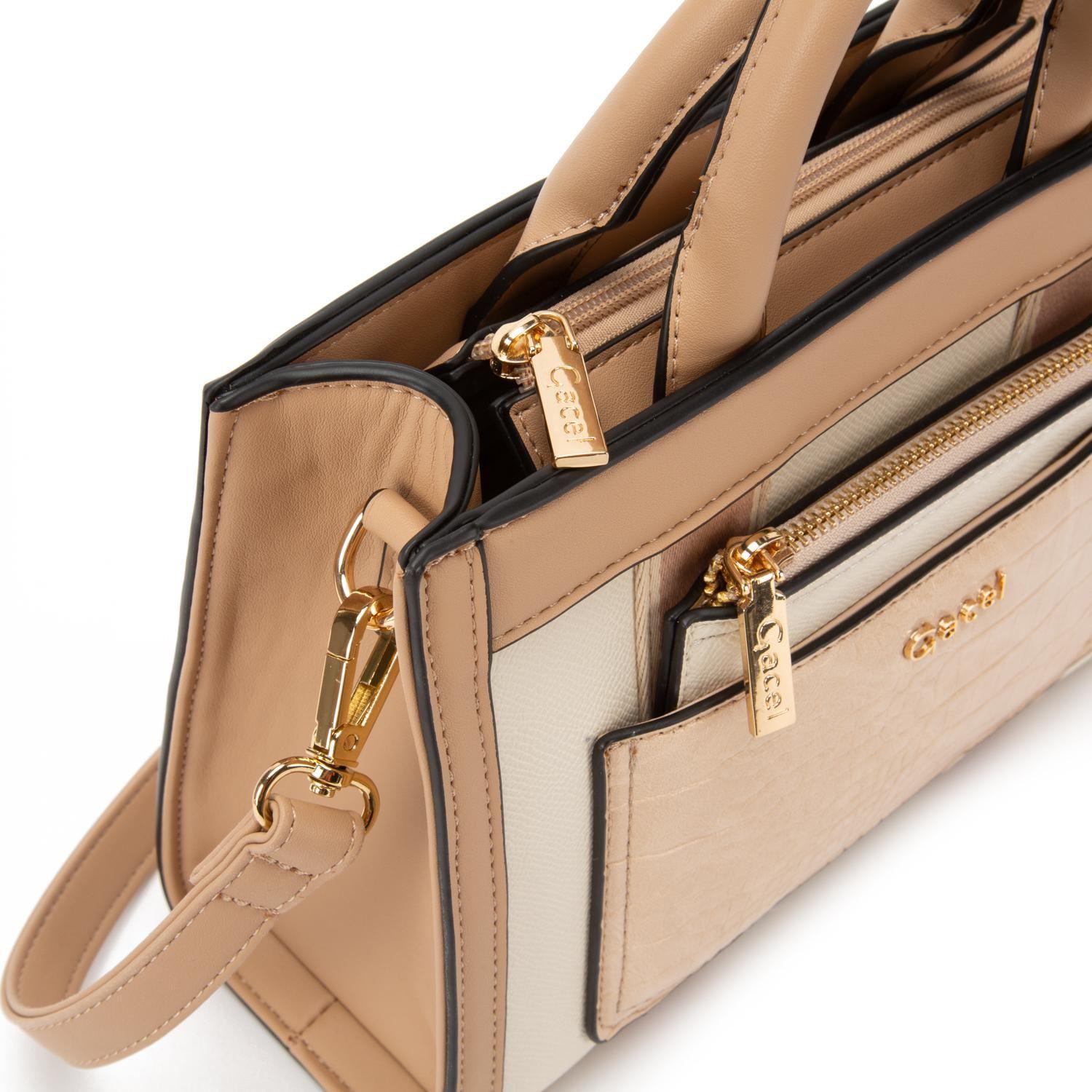 Cartera  Dos Asas Pequeña  Gacel  Nude  Car3332-3