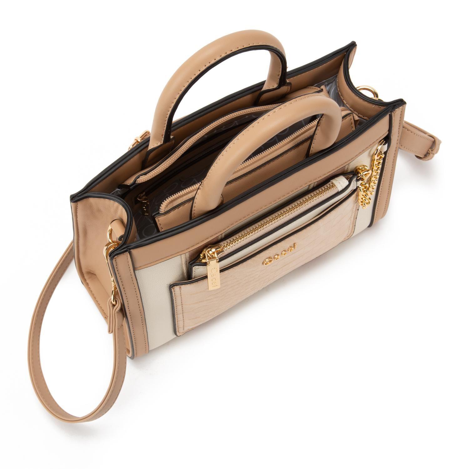 Cartera  Dos Asas Pequeña  Gacel  Nude  Car3332-5