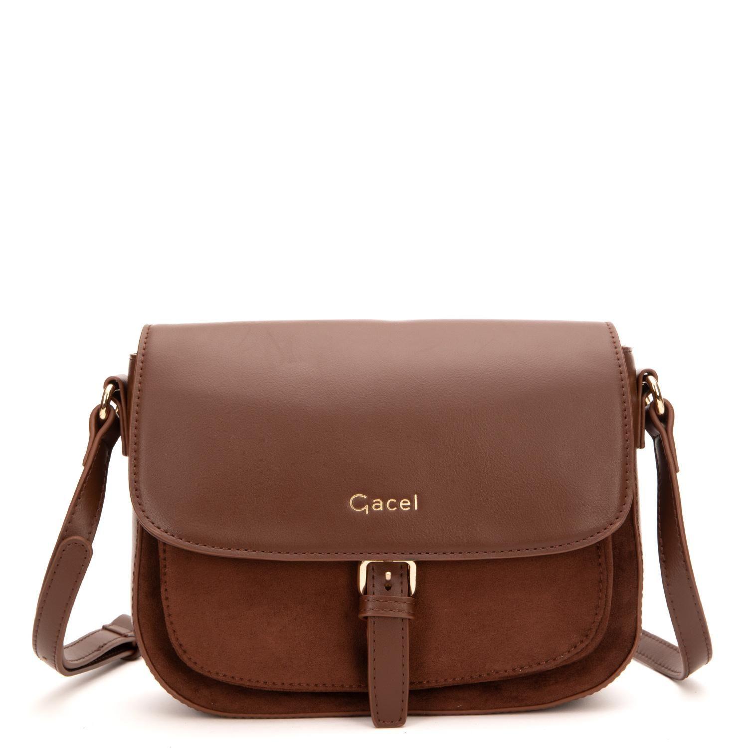 Cartera  Bandolera Grande  Gacel  Chocolate  Car3436-1