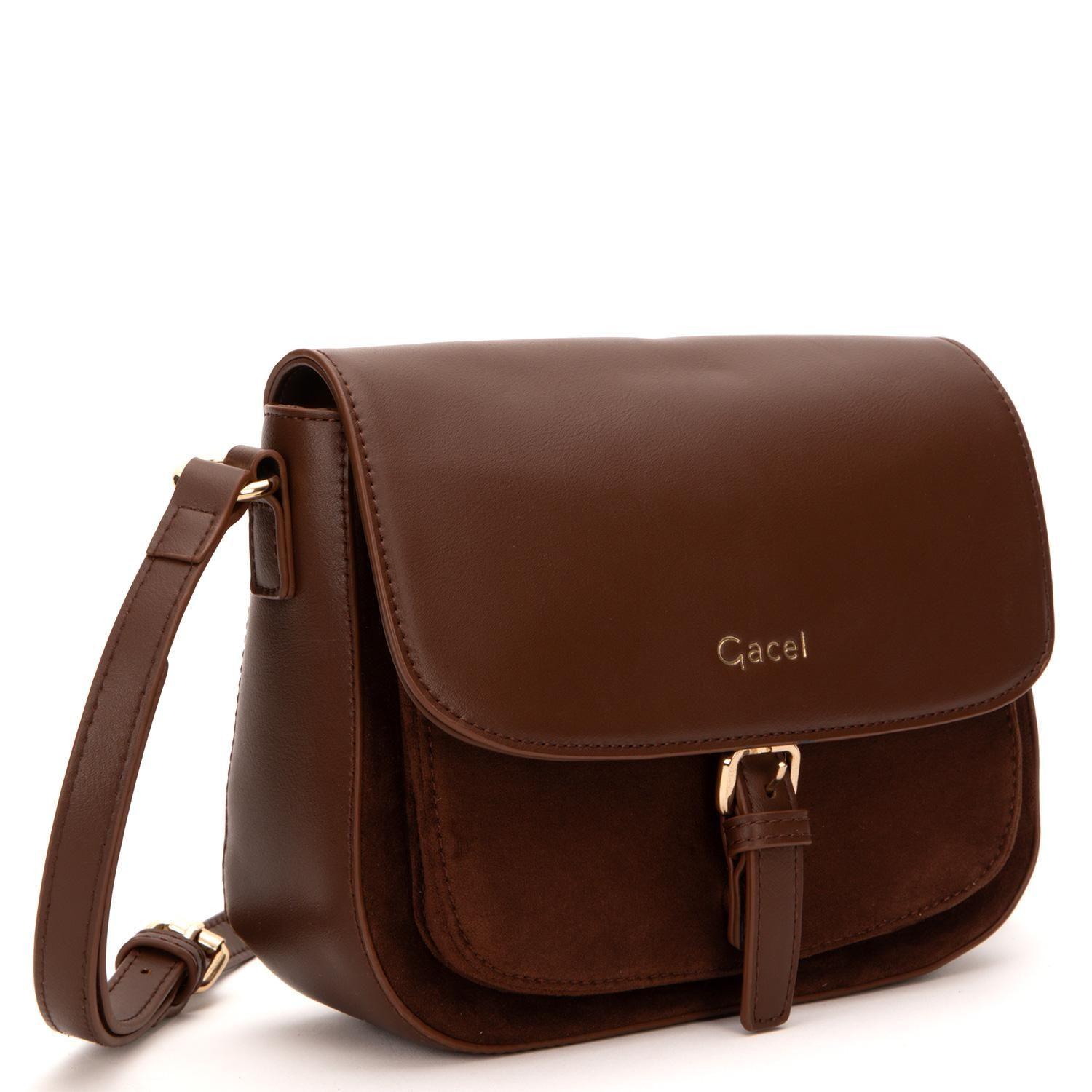 Cartera  Bandolera Grande  Gacel  Chocolate  Car3436-2