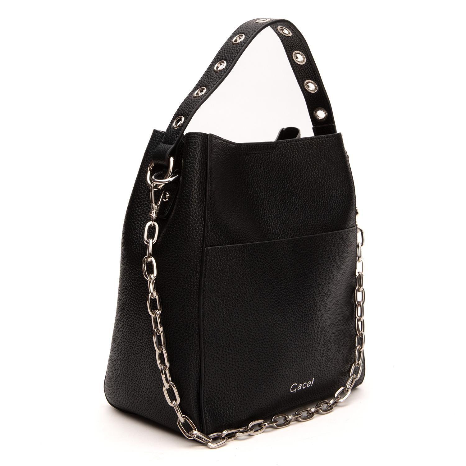 Cartera  Bucket  Gacel  Negro  Car3504-3