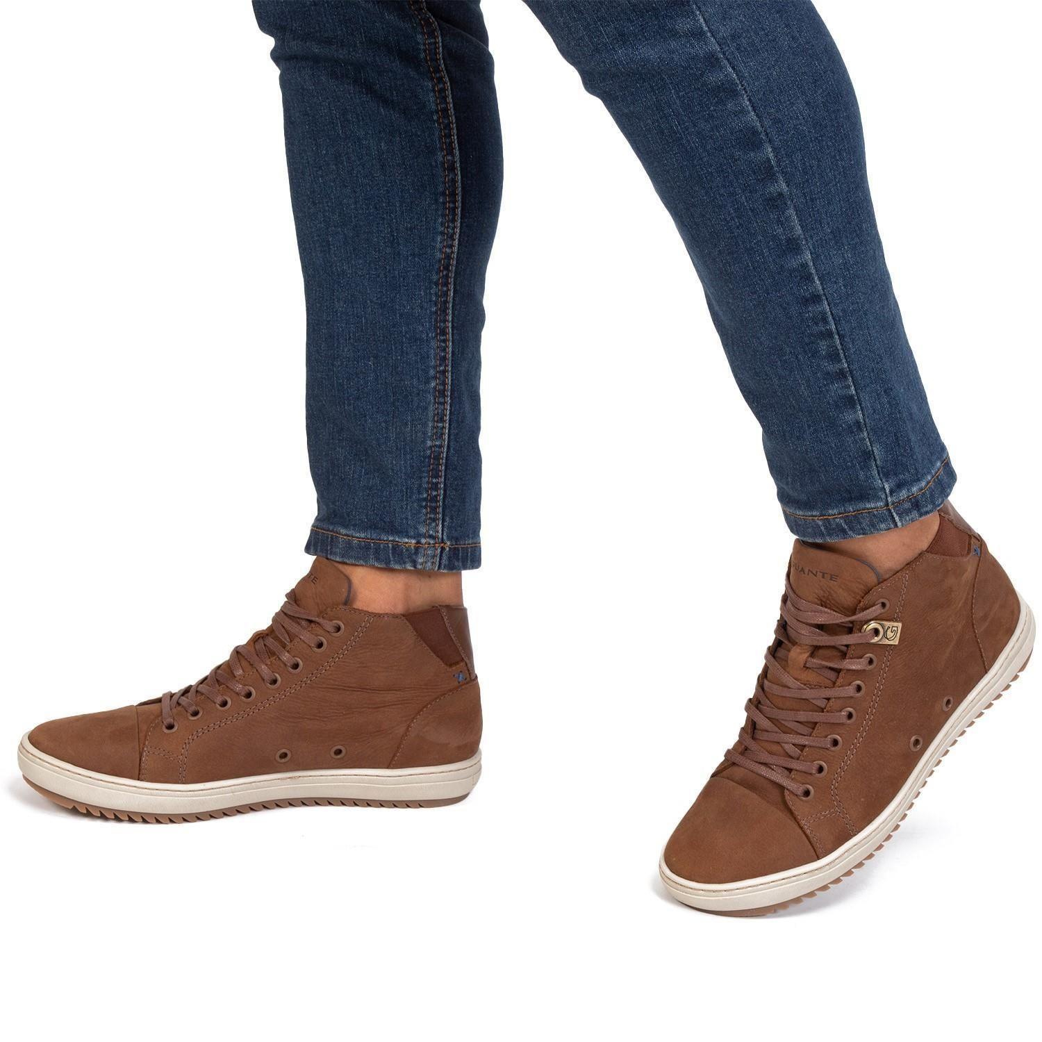 Zapatilla Caña Alta  Kn  Guante  Chocolate  0035638-1